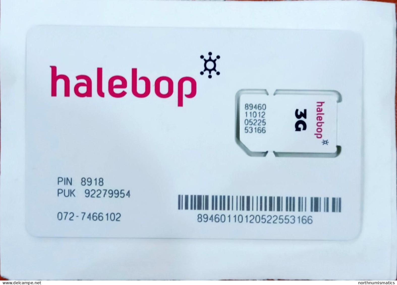 Halebop 3G Gsm  Original Chip Sim Card - Collections