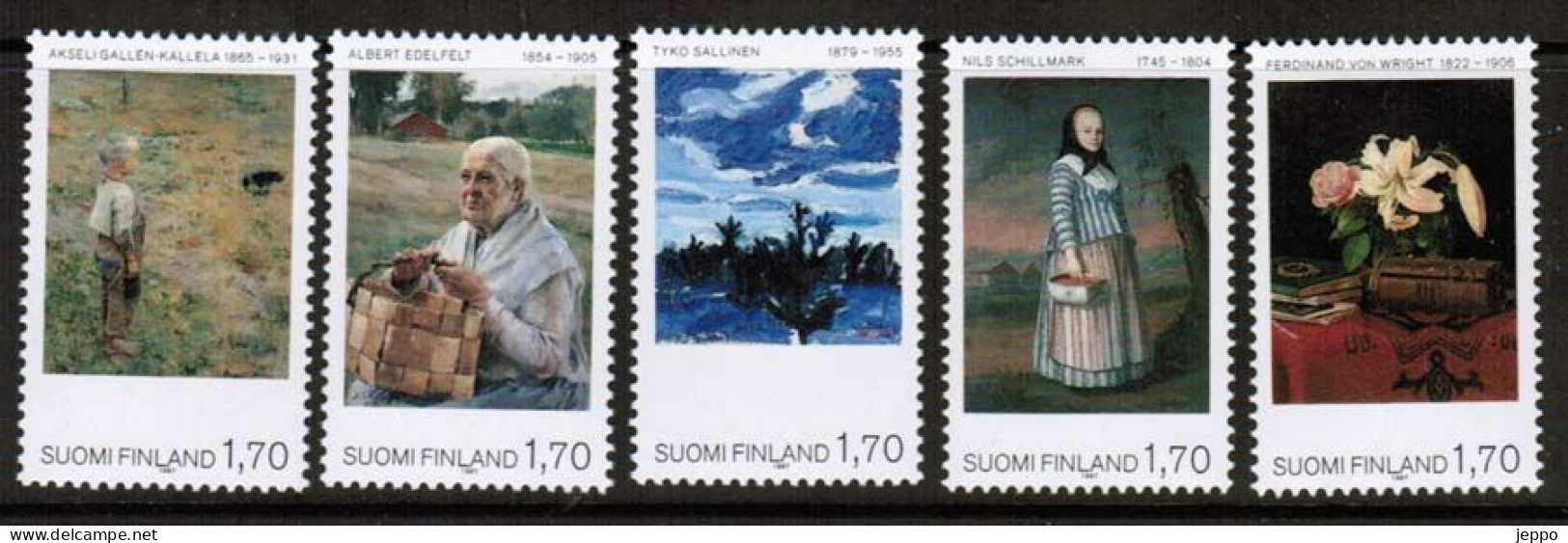 1987 Finland, Ateneum Finnish Paintings Complete Set MNH **, - Neufs