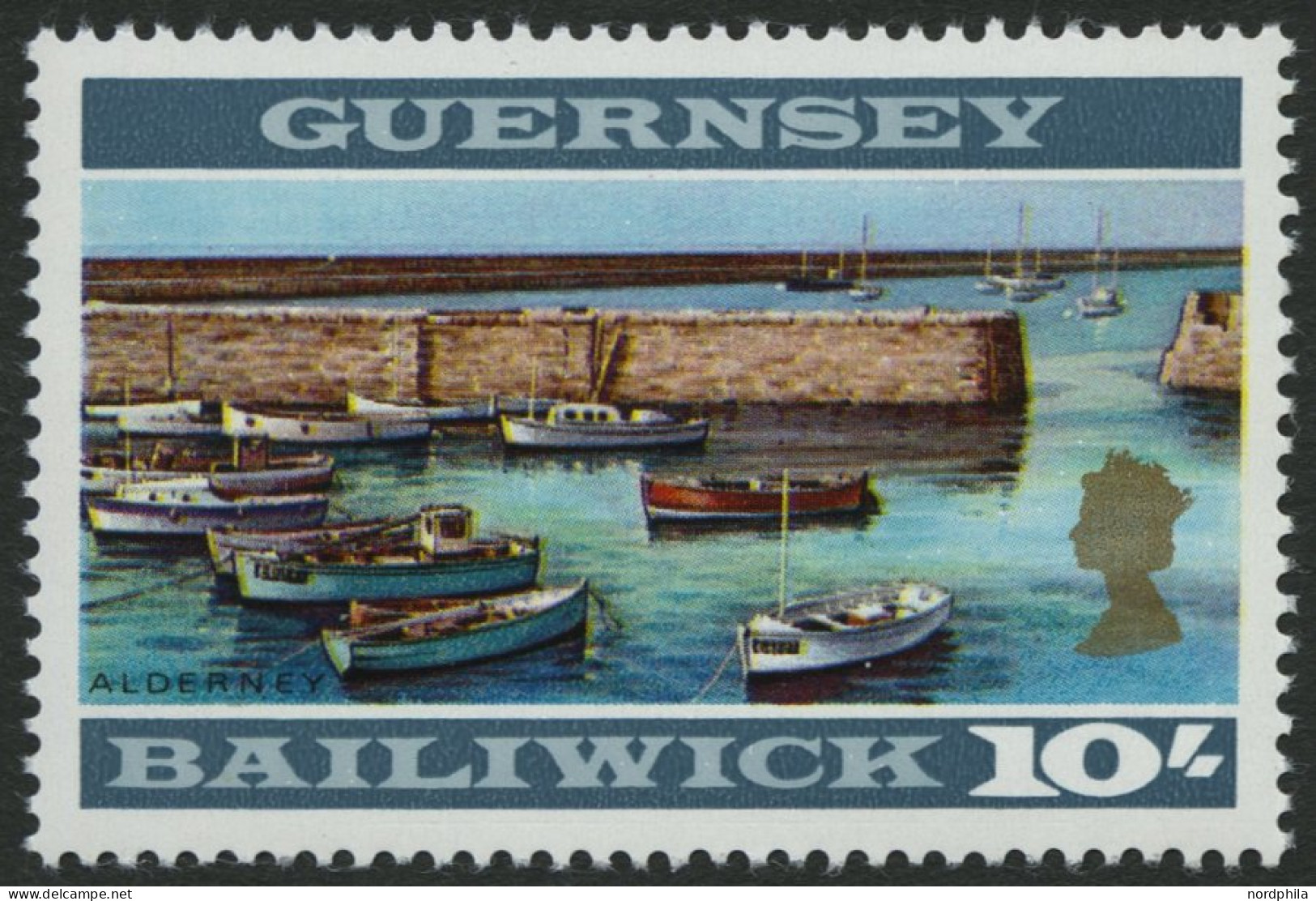 GUERNSEY 22B **, 1970, 10 Sh. Ansichten, Gezähnt K 131/4:13, Pracht, Mi. 60.- - Guernsey