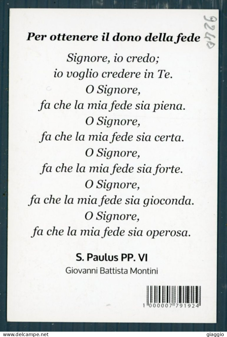 °°° Santino N. 9240 - Paolo Vi - Cartoncino °°° - Religión & Esoterismo