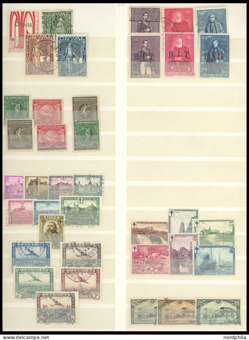 SAMMLUNGEN, LOTS *,**,o , Sammlung Belgien Im Einsteckbuch Bis 1967 Mit Vielen Guten Mittleren Ausgaben, Meist Prachterh - Collezioni