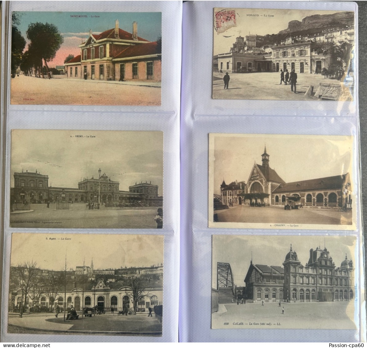 Gros lot de 4 Albums de Cartes Postales Anciennes