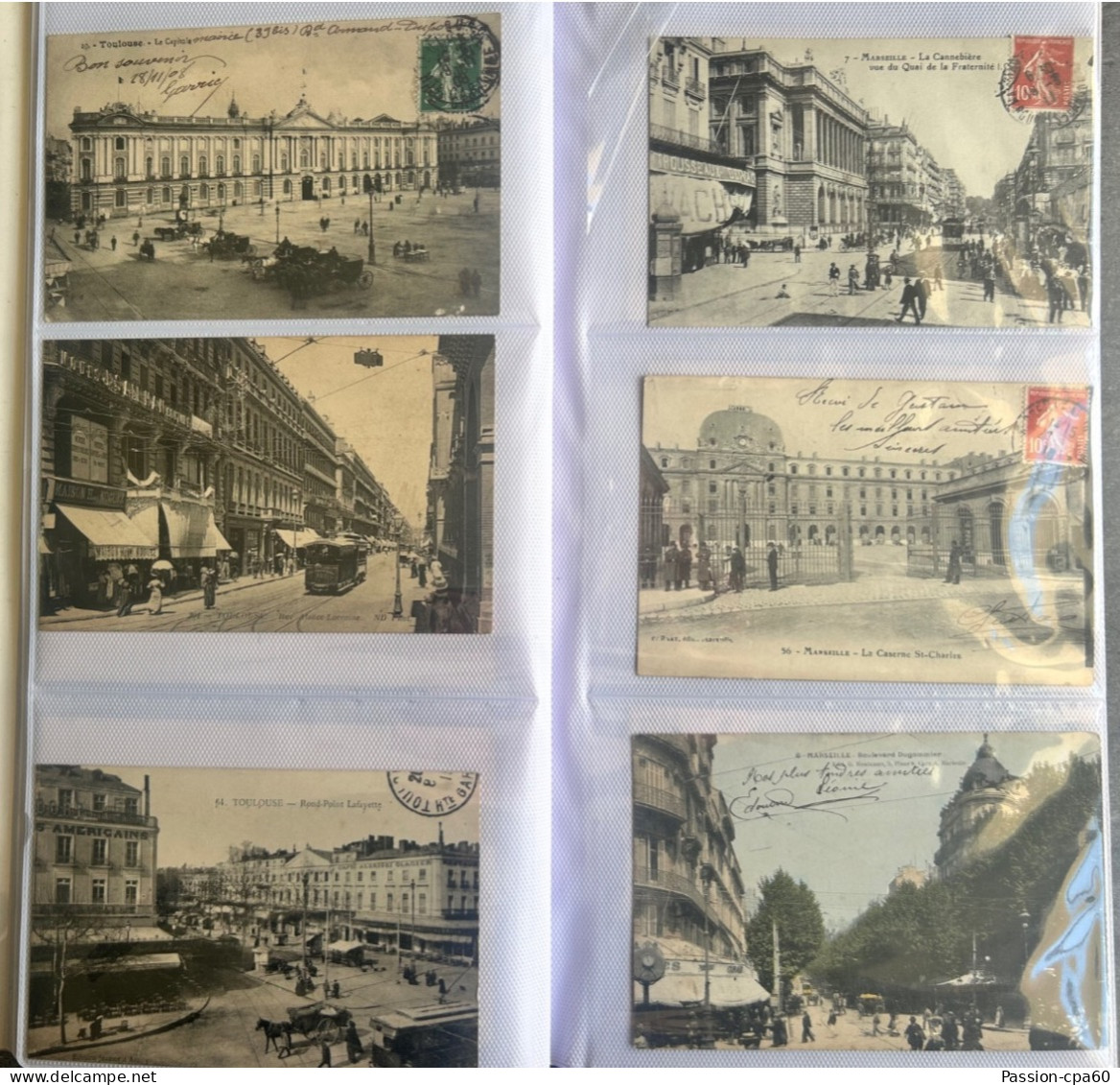 Gros lot de 4 Albums de Cartes Postales Anciennes