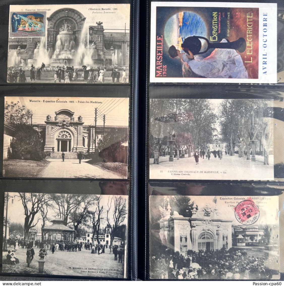 Gros lot de 4 Albums de Cartes Postales Anciennes