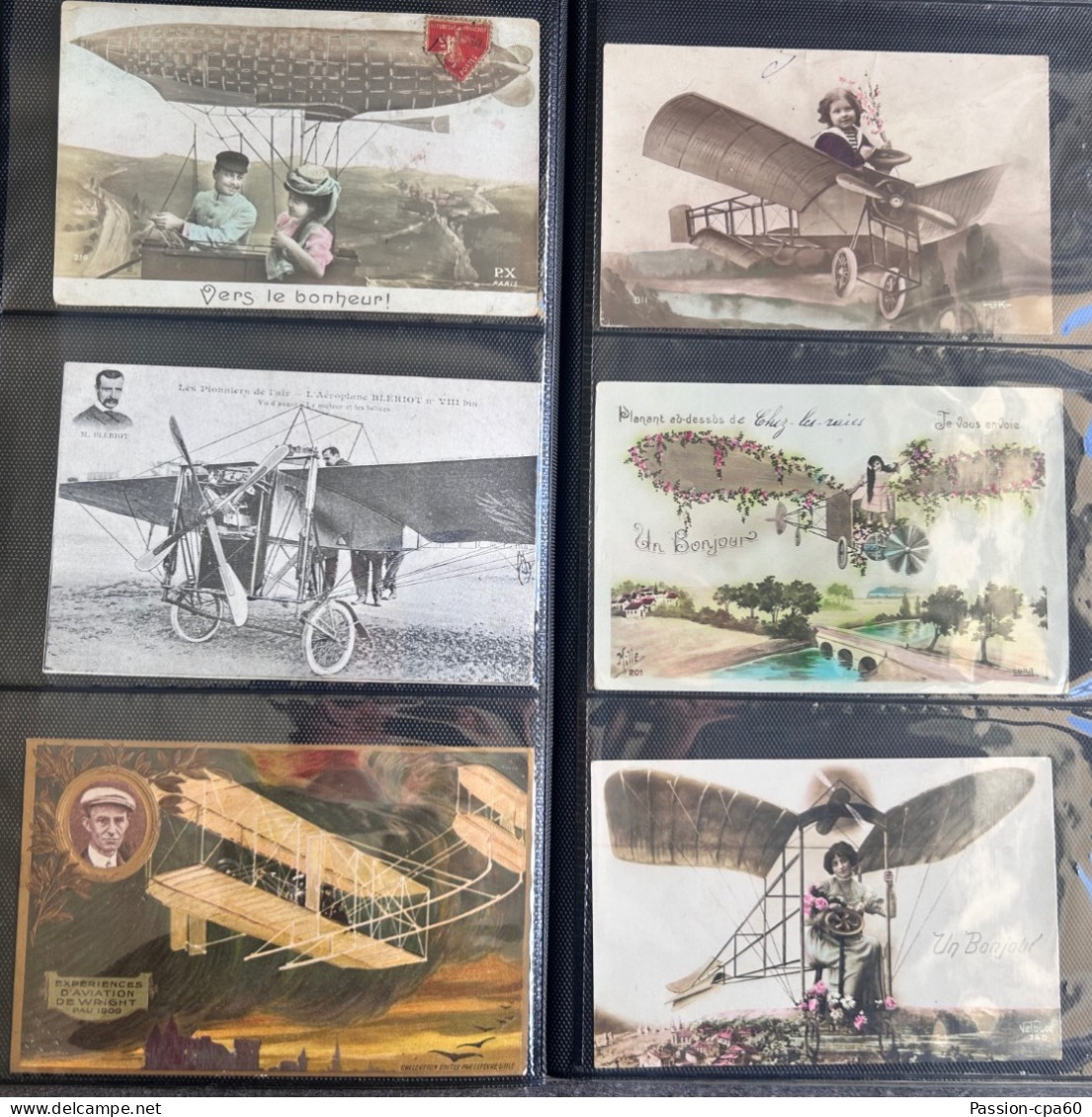 Gros lot de 4 Albums de Cartes Postales Anciennes