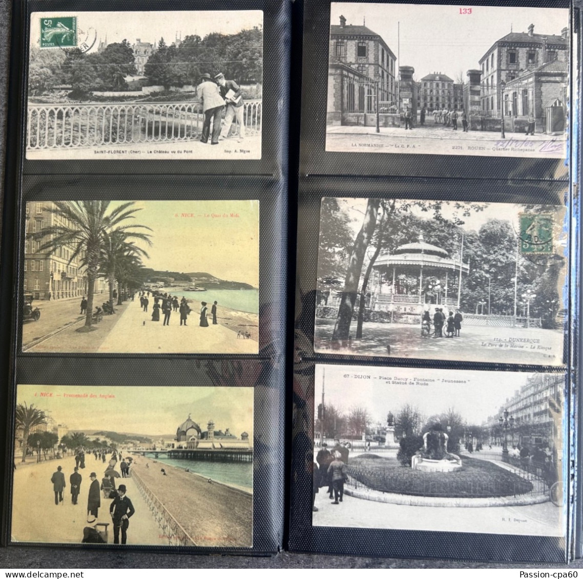 Gros lot de 4 Albums de Cartes Postales Anciennes