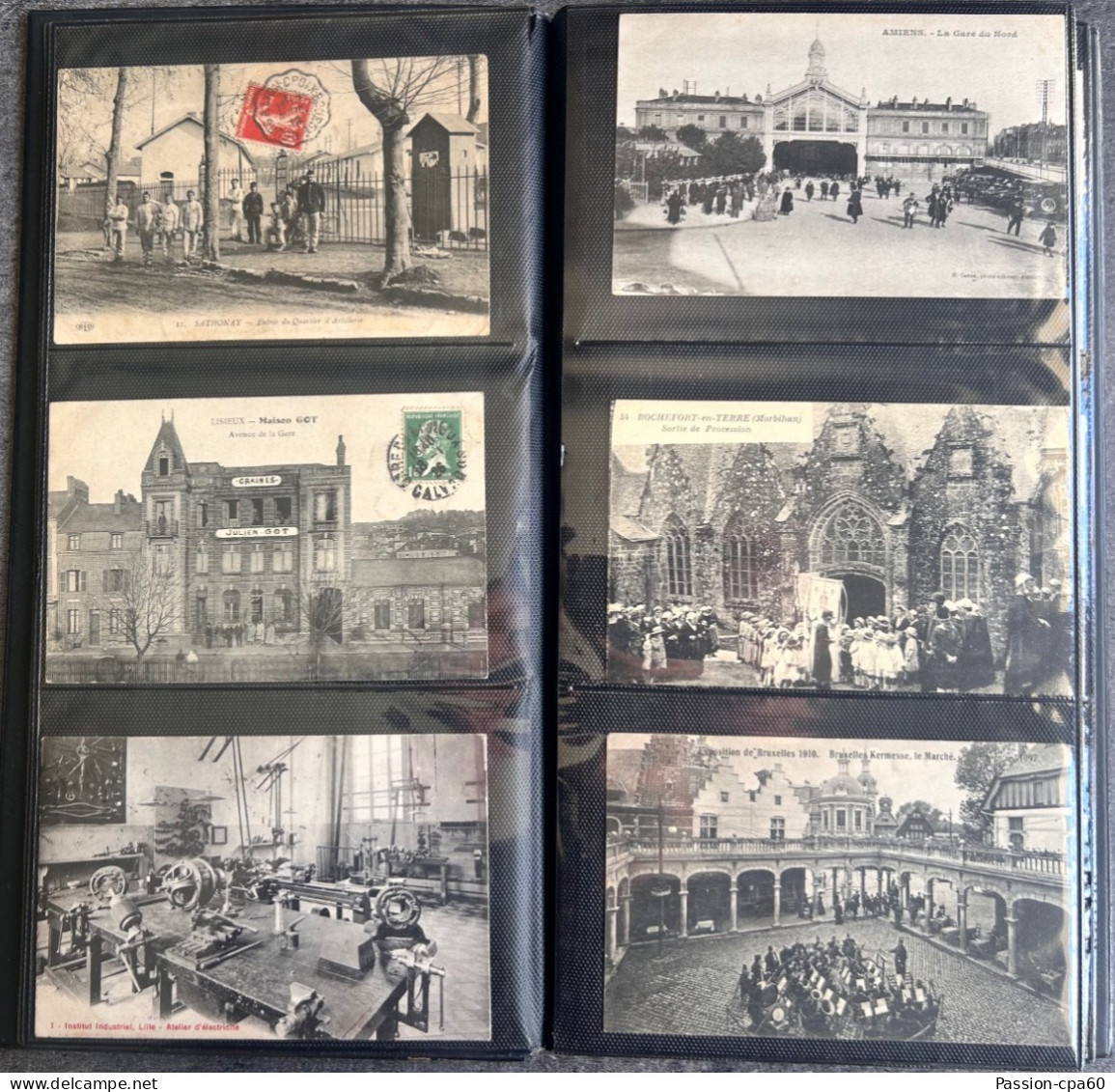 Gros lot de 4 Albums de Cartes Postales Anciennes