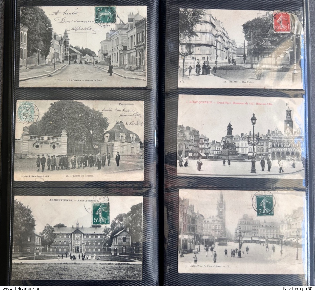 Gros lot de 4 Albums de Cartes Postales Anciennes