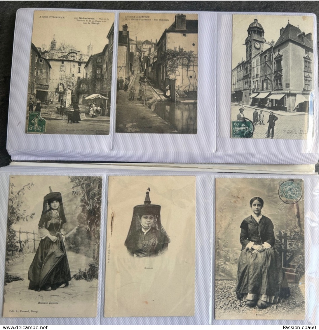 Gros lot de 4 Albums de Cartes Postales Anciennes