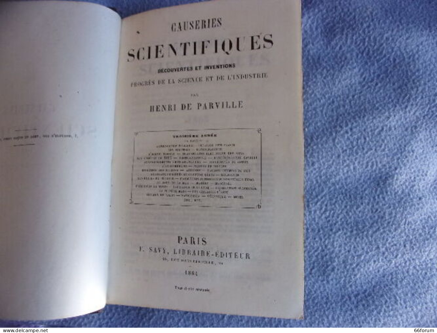 Causeries Scientifiques 1863 - Sciences