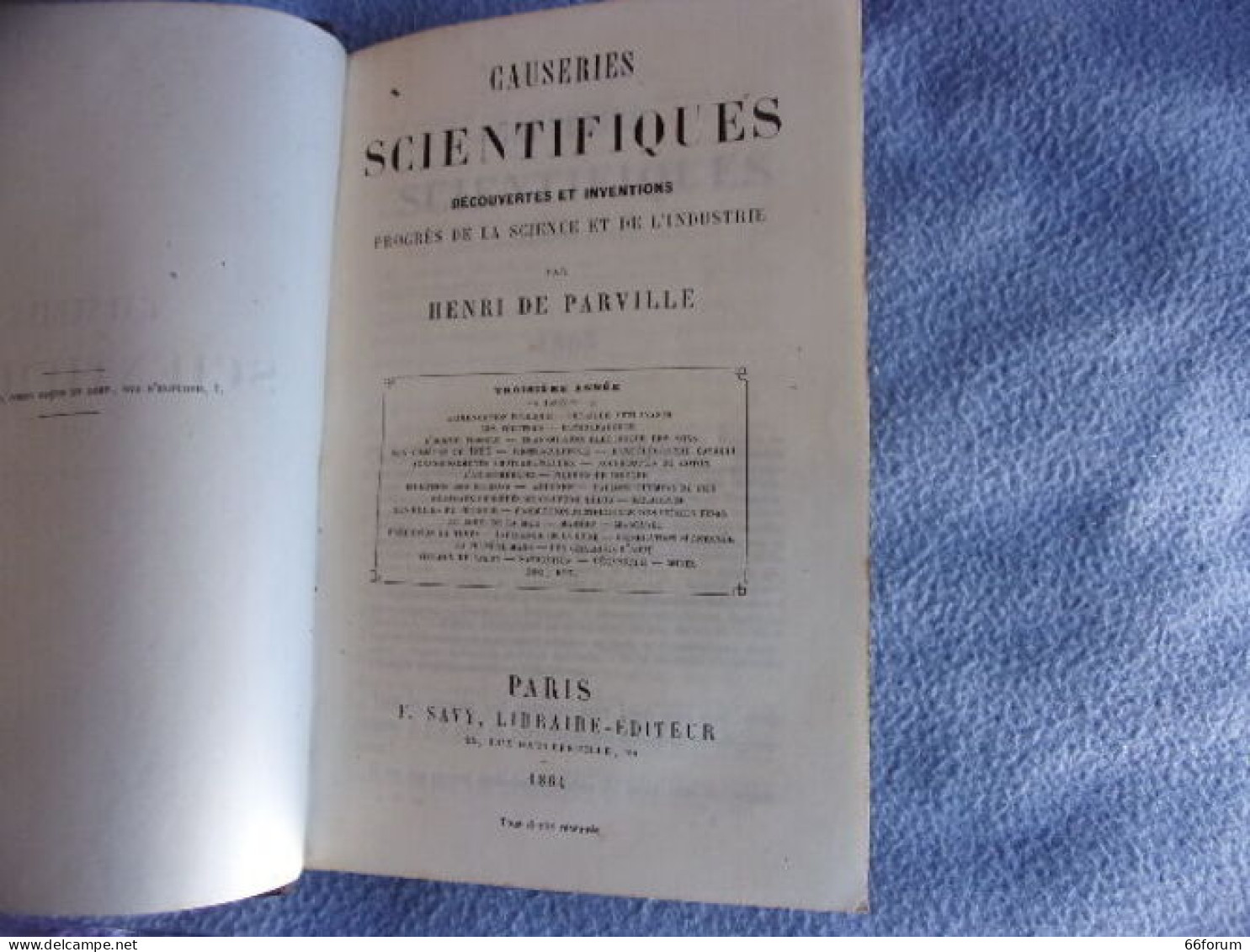 Causeries Scientifiques 1863 - Ciencia