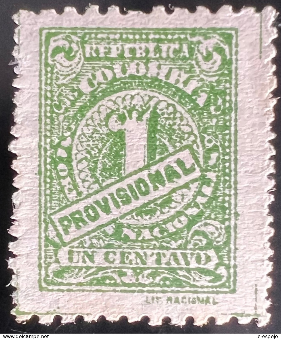 Kolumbien 1920: Number And Coat Of Arms With Steep Or Flat Tape PROVISIONAL. Mi:CO 265-271 - Colombia