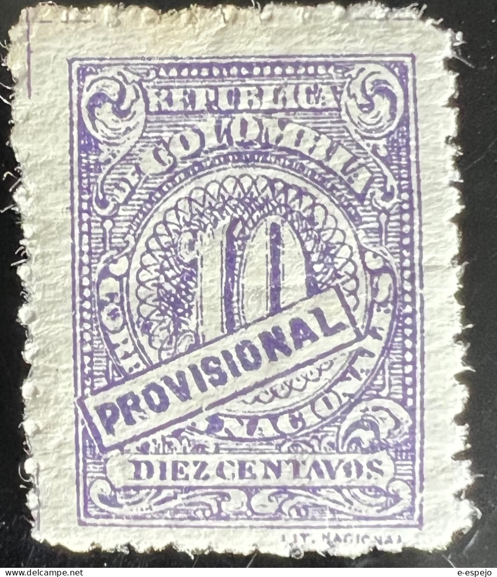 Kolumbien 1920: Number And Coat Of Arms With Steep Or Flat Tape PROVISIONAL. Mi:CO 265-271 - Colombia