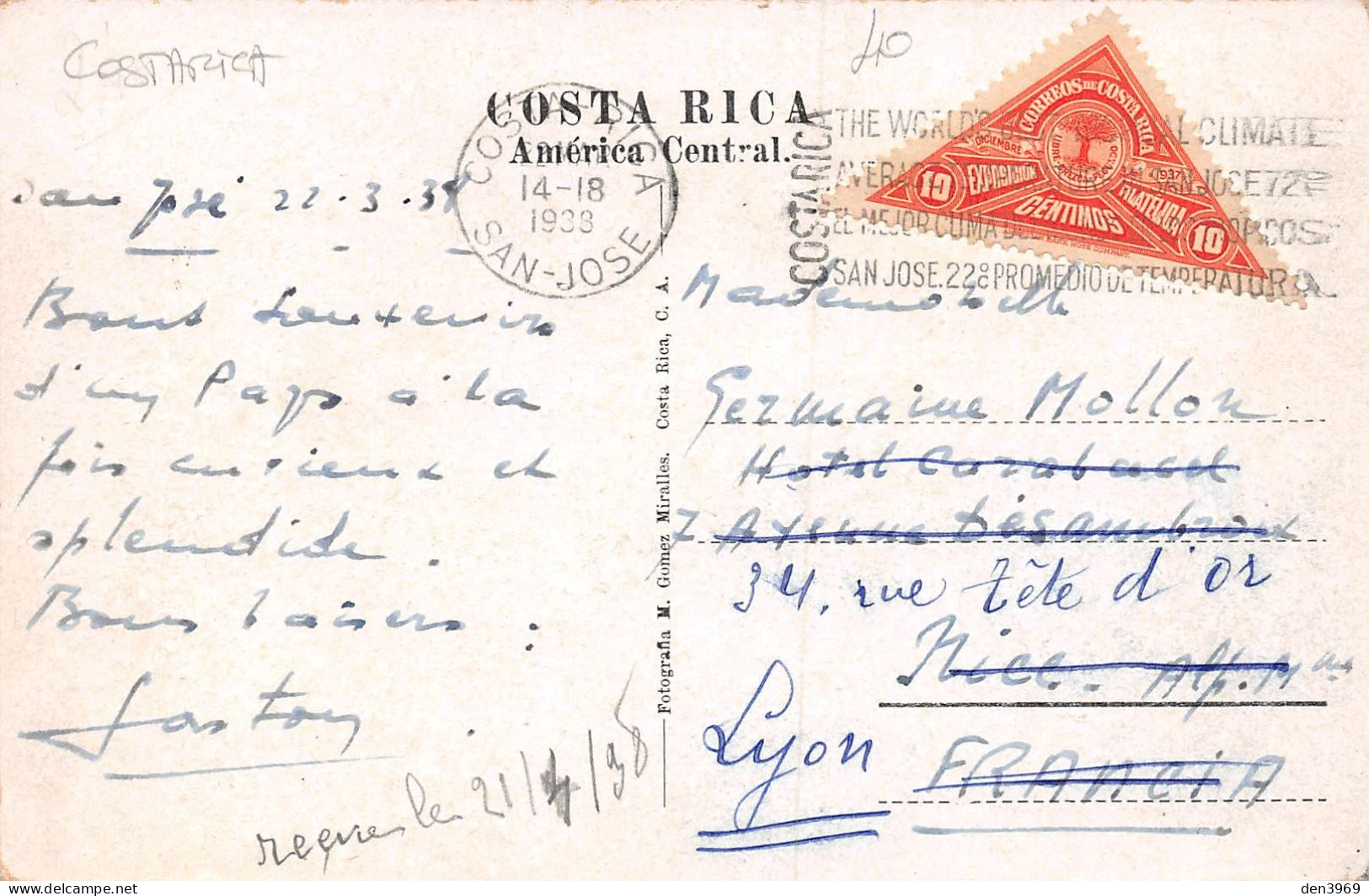 Costa Rica - India De TALAMANCA - Nu Ethnique - Voyagé 1938 (2 Scans) - Costa Rica