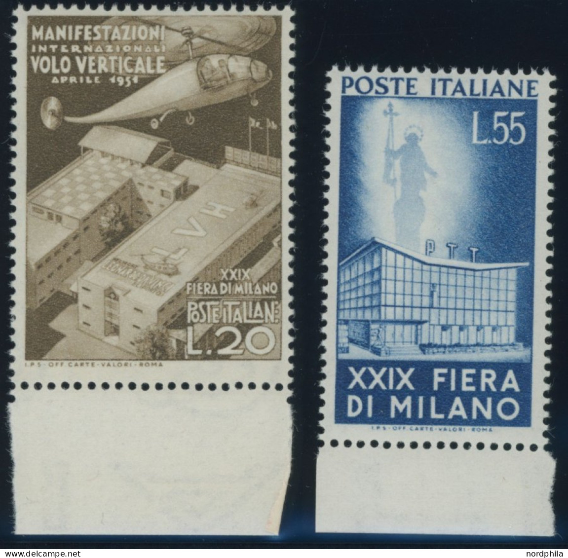 ITALIEN 830/1 **, 1951, Mailänder Messe, Postfrisch, Pracht, Mi. 110.- - Non Classés