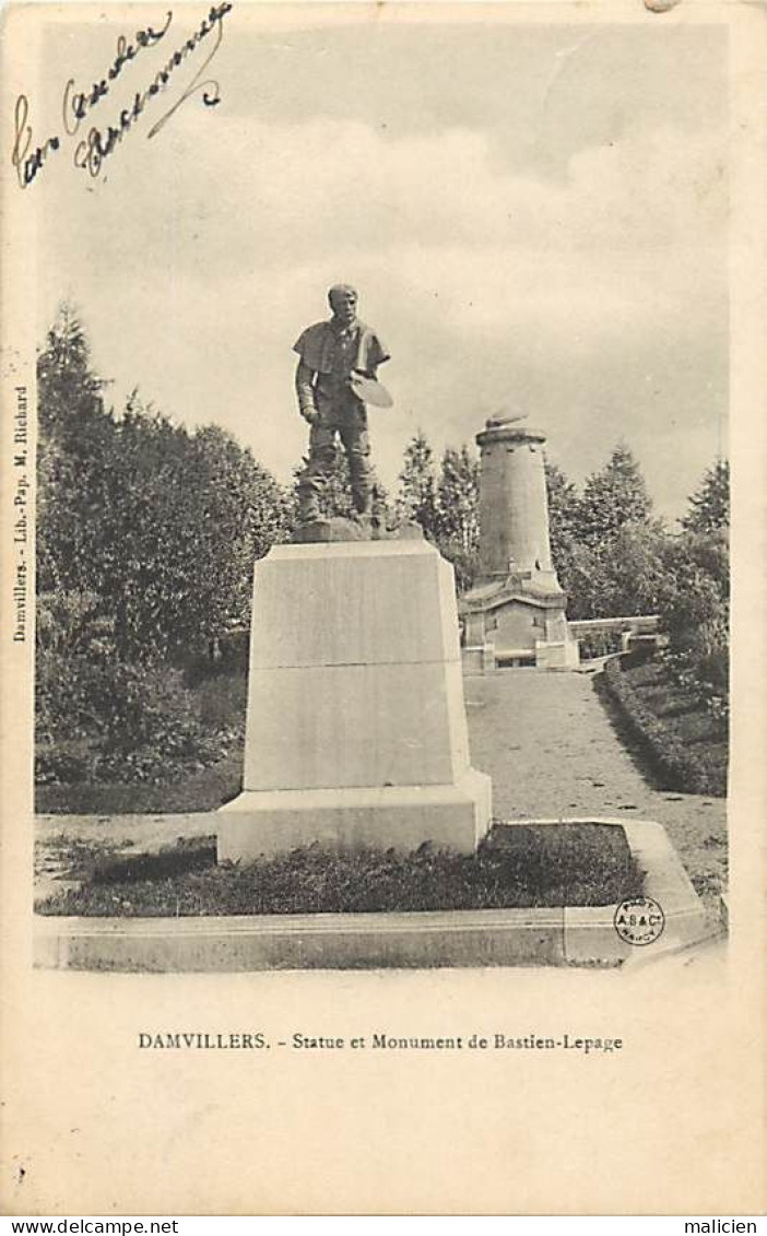 - Dpts Div.-ref-BN336- Meuse - Damvillers - Statue Et Monument  De Bastien Lepage - Statues - Monuments - - Damvillers
