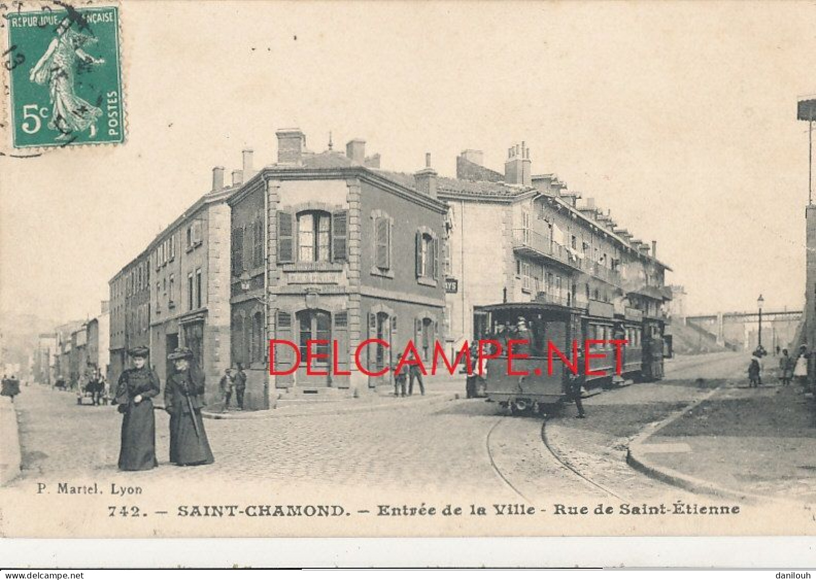 42 // SAINT CHAMOND   Entrée De La Ville  Rue De Saint Etienne  742   Edit Martel - Saint Chamond