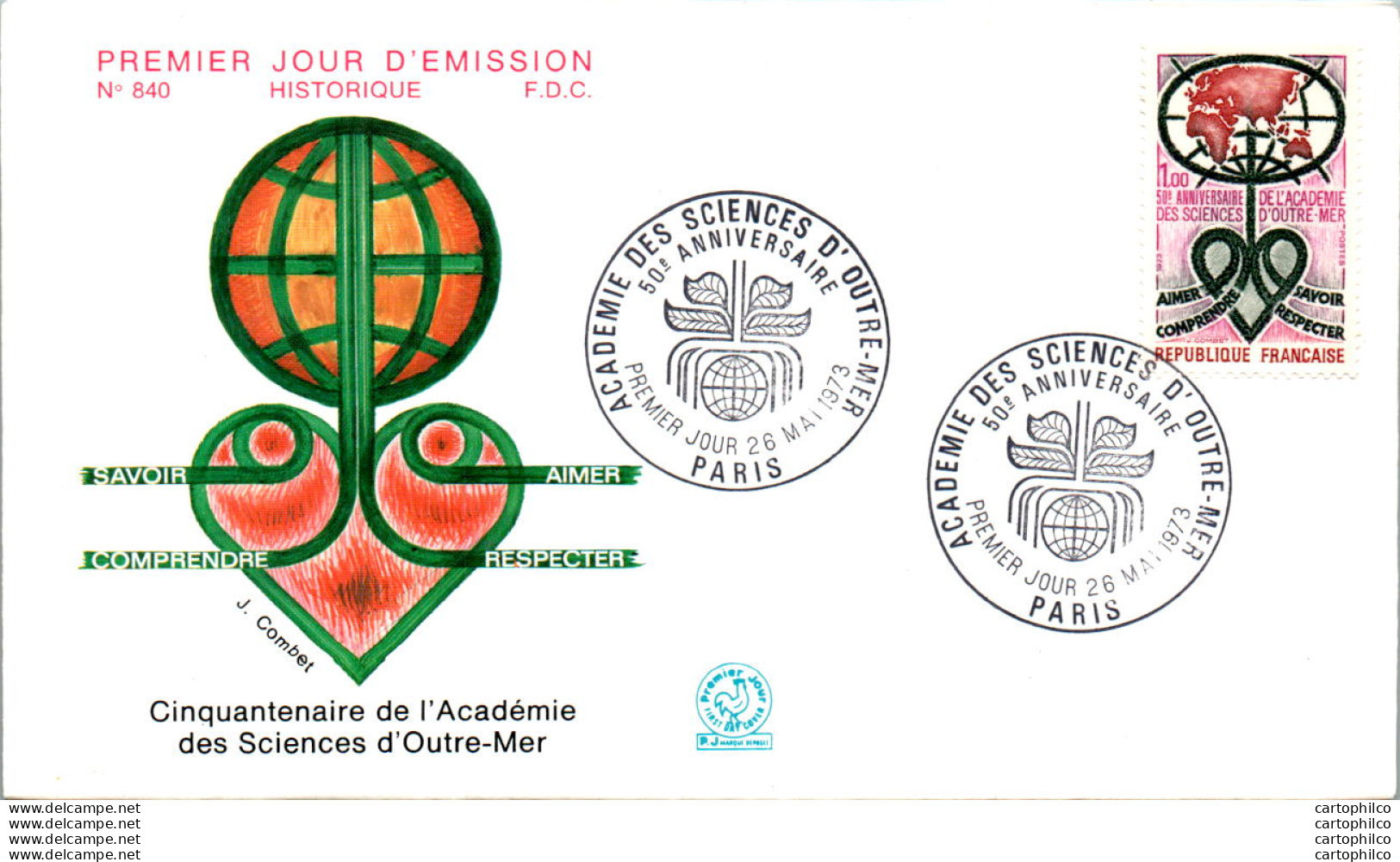 '"''FDC France Academie Des Sciences D''''Outre Mer Paris 19073''"' - 1970-1979