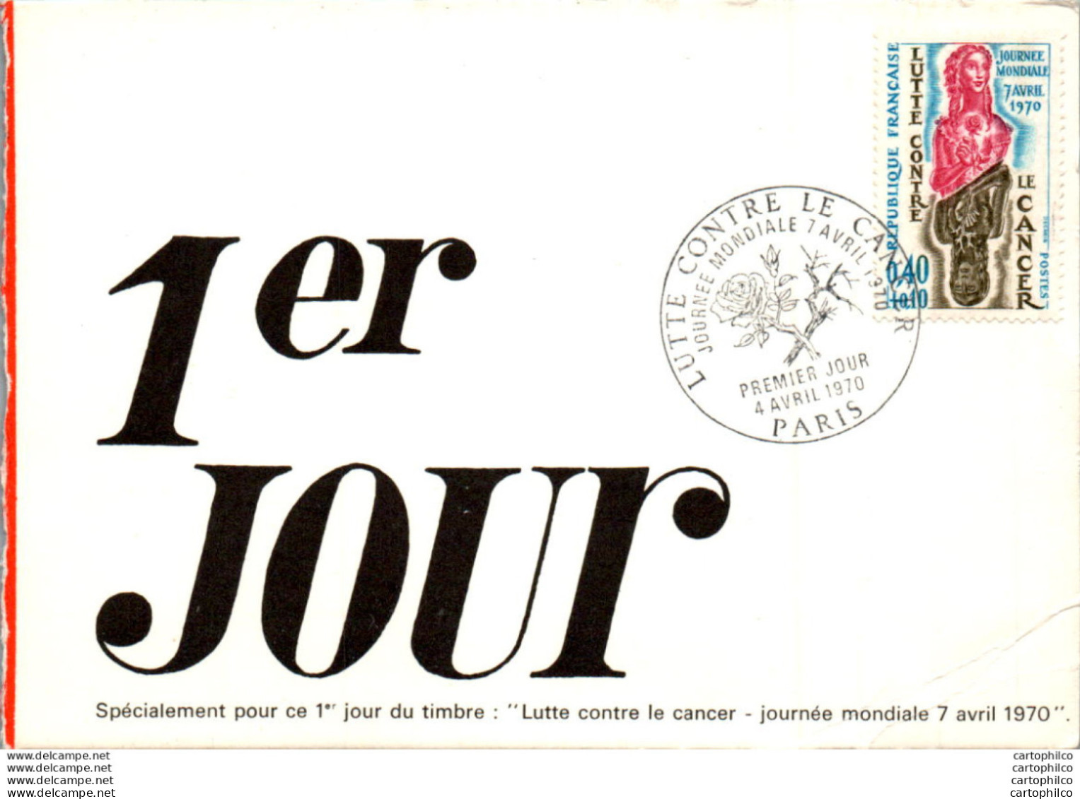 FDC France Lutte Contre Le Cancer Paris 1970 Medecine - 1970-1979