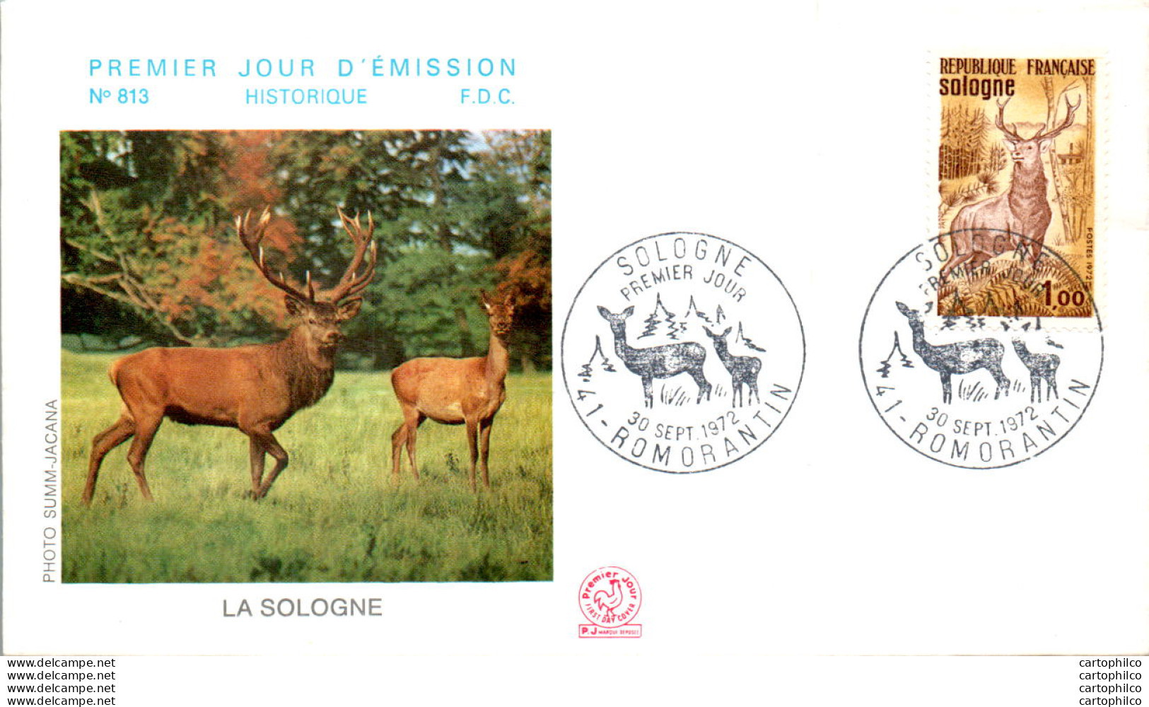 FDC France La Sologne Romorantin 1972 - 1970-1979