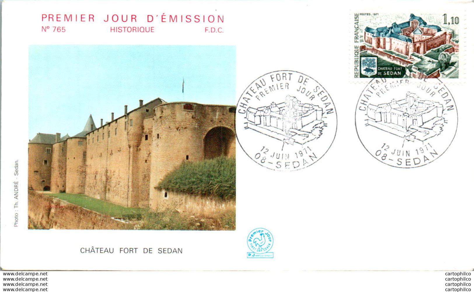 FDC France Château Fort De Sedan 19071 - 1970-1979