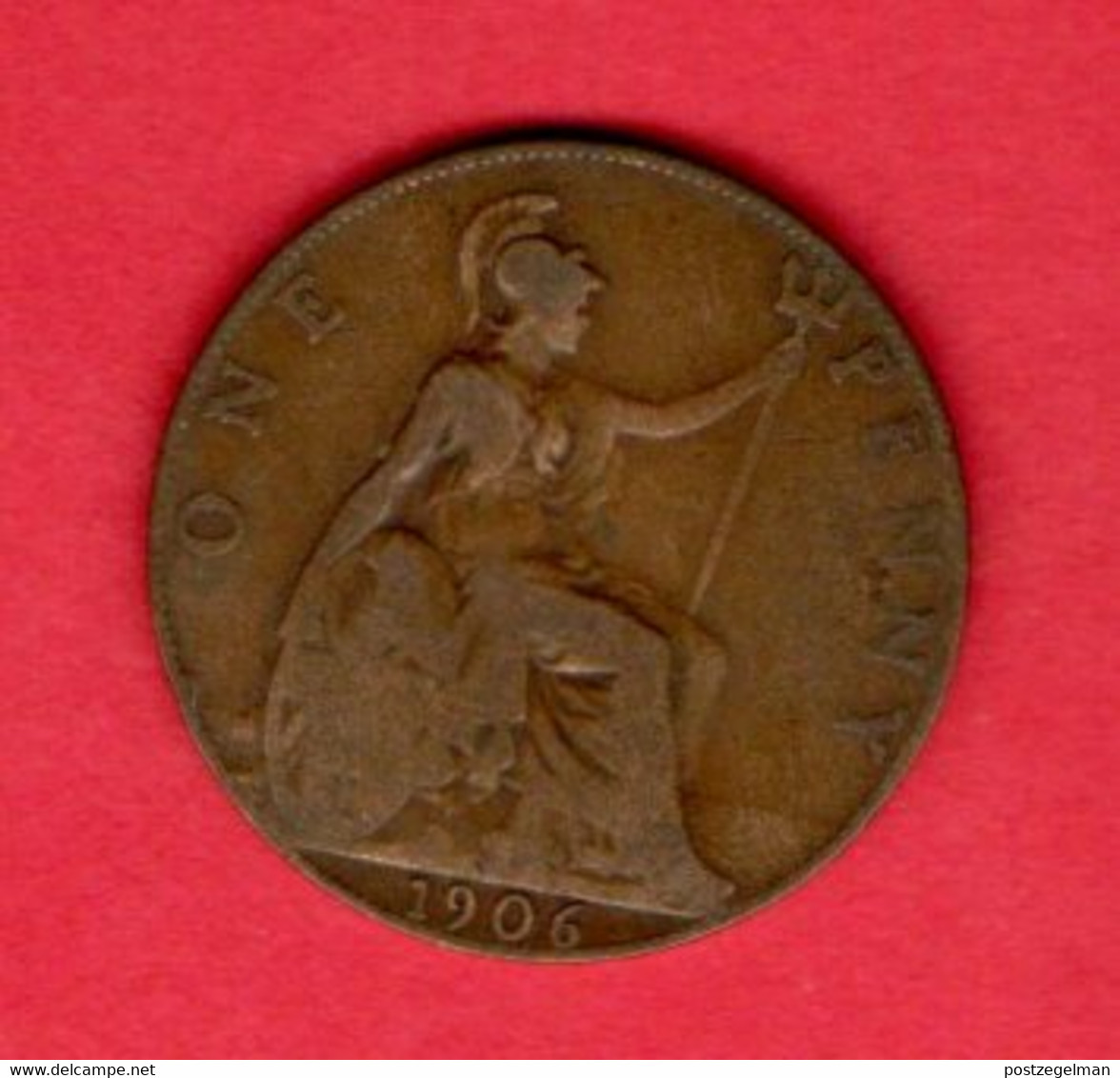 UK , 1906 , 1 Penny, Bronze, KM794.2, C2254 - D. 1 Penny