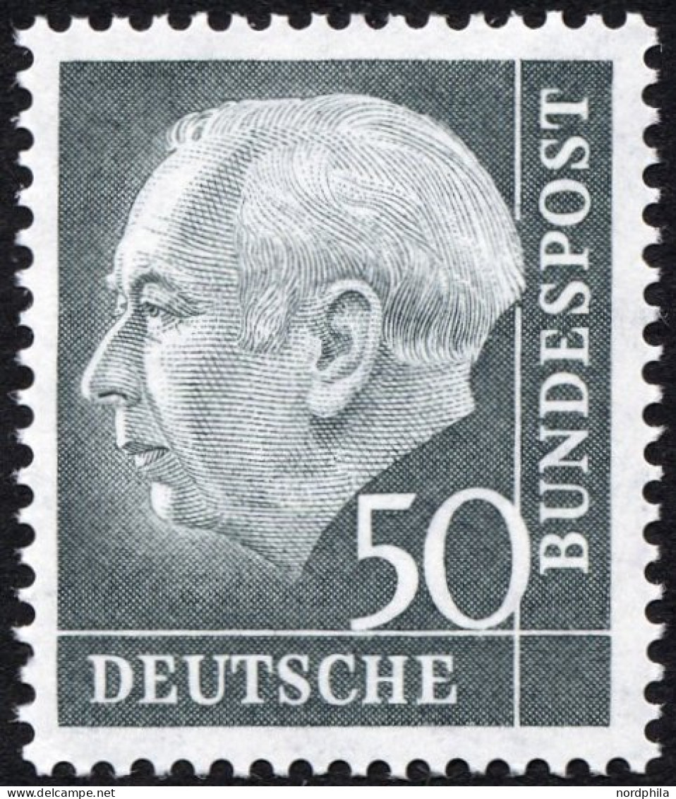 BUNDESREPUBLIK 189 **, 1954, 50 Pf. Heuß, Pracht, Mi. 200.- - Ongebruikt