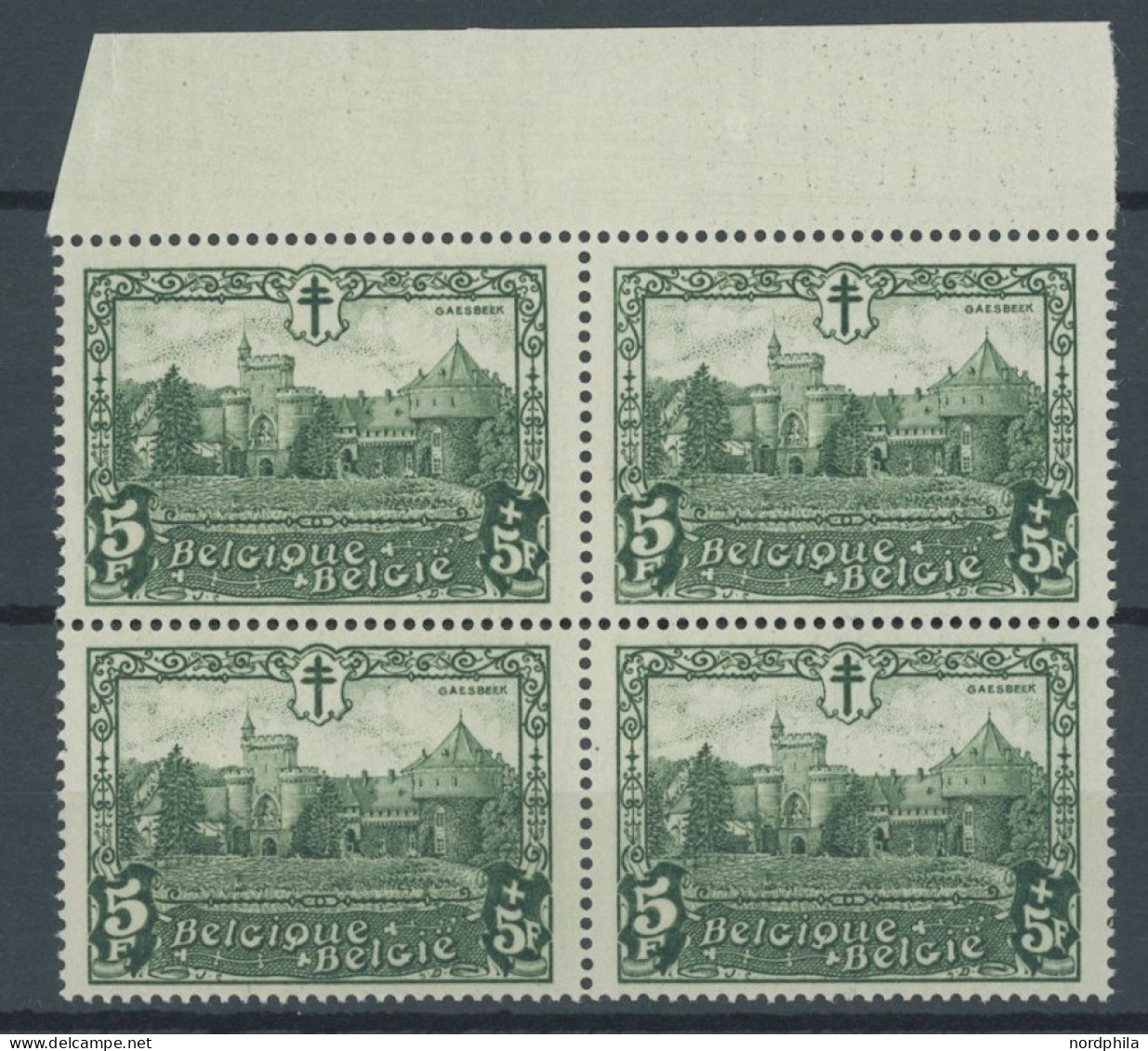 BELGIEN 291-97  VB **, 1930, Burgen Und Schlösser In Viererblocks, Postfrischer Prachtsatz, Mi. 640.- - Sonstige & Ohne Zuordnung