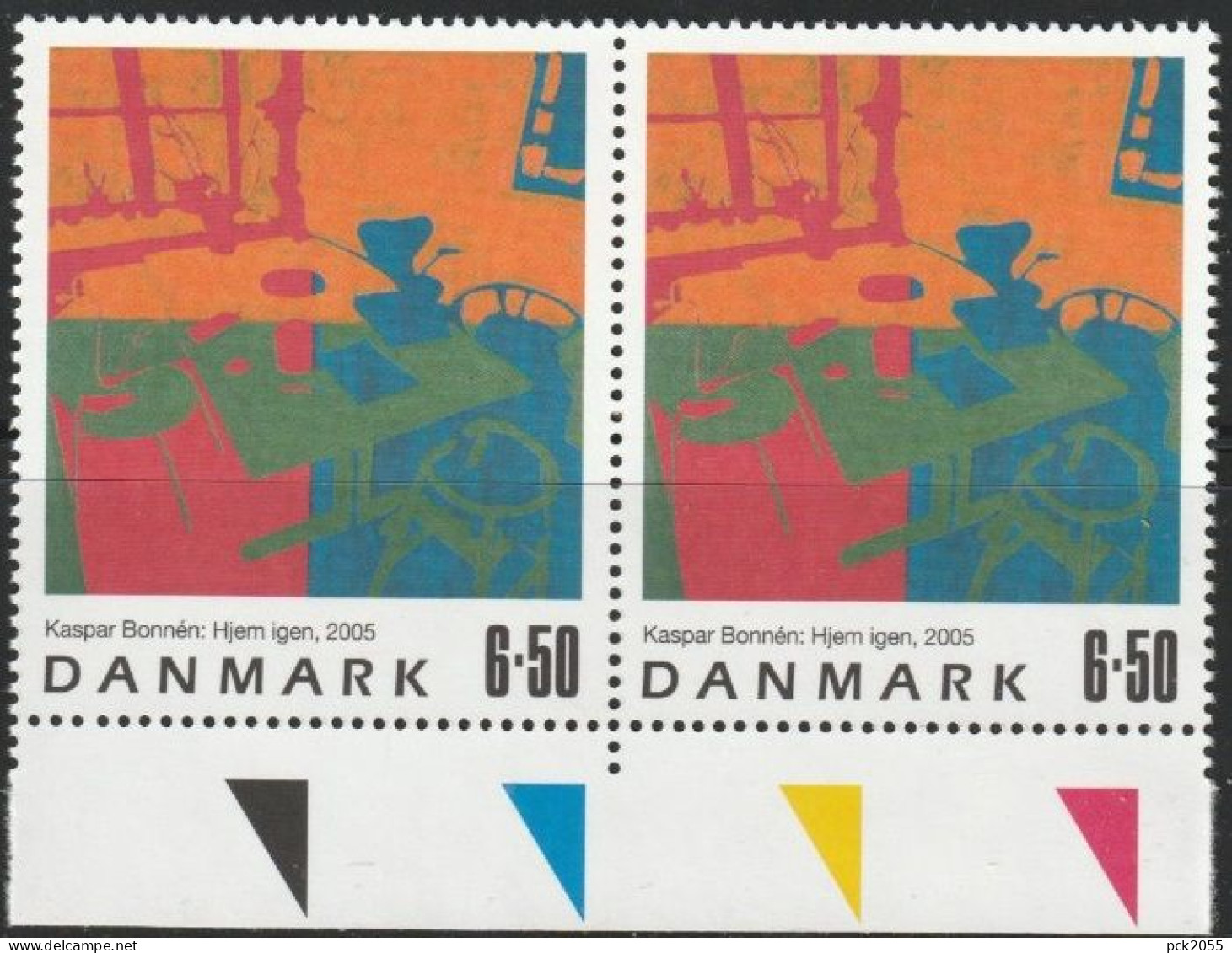 Dänemark 2005 Mi-Nr.1409 Paar  Zeitgenössische Kunst( C 645) - Ungebraucht