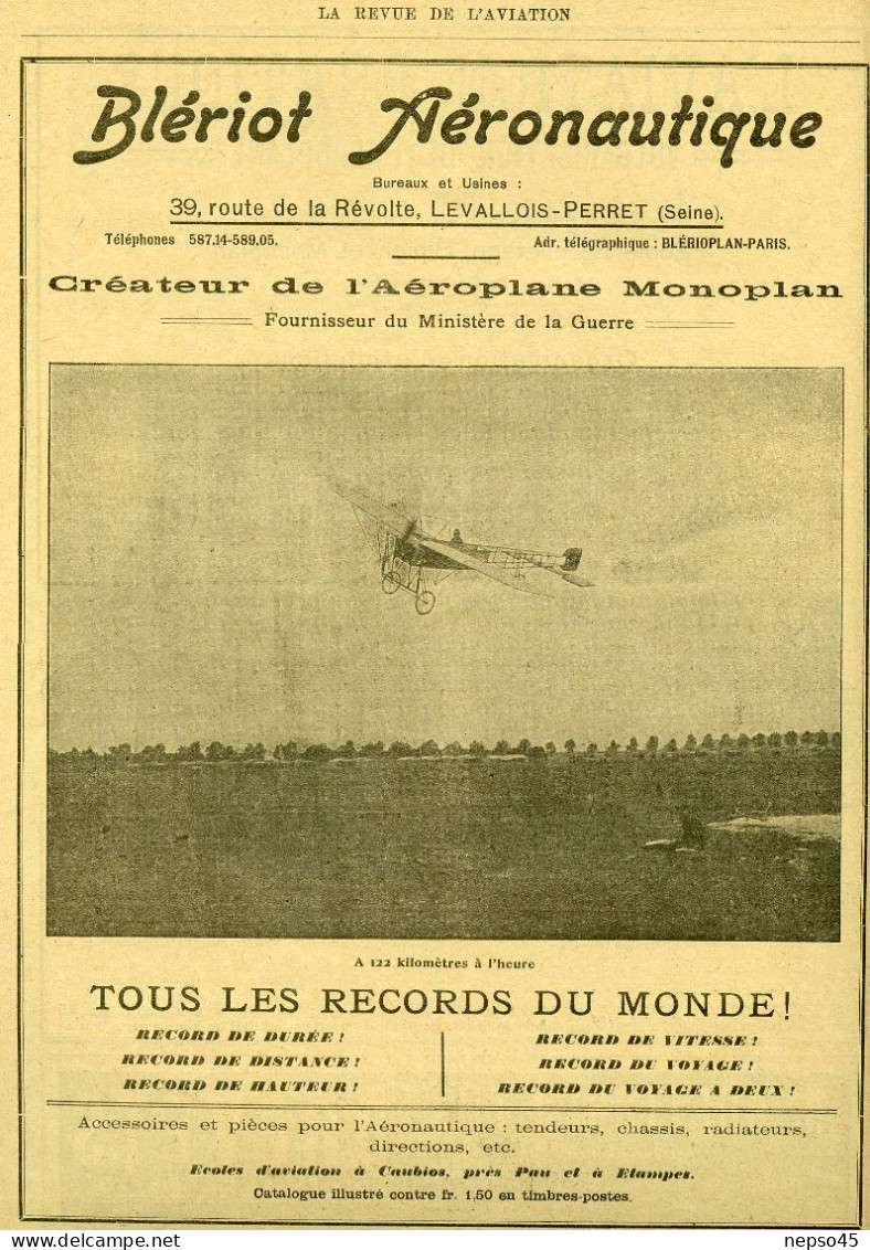 La Revue De L'aviation.Médaille D'Argent à L'Exposition Internationale De Nancy. - Frans