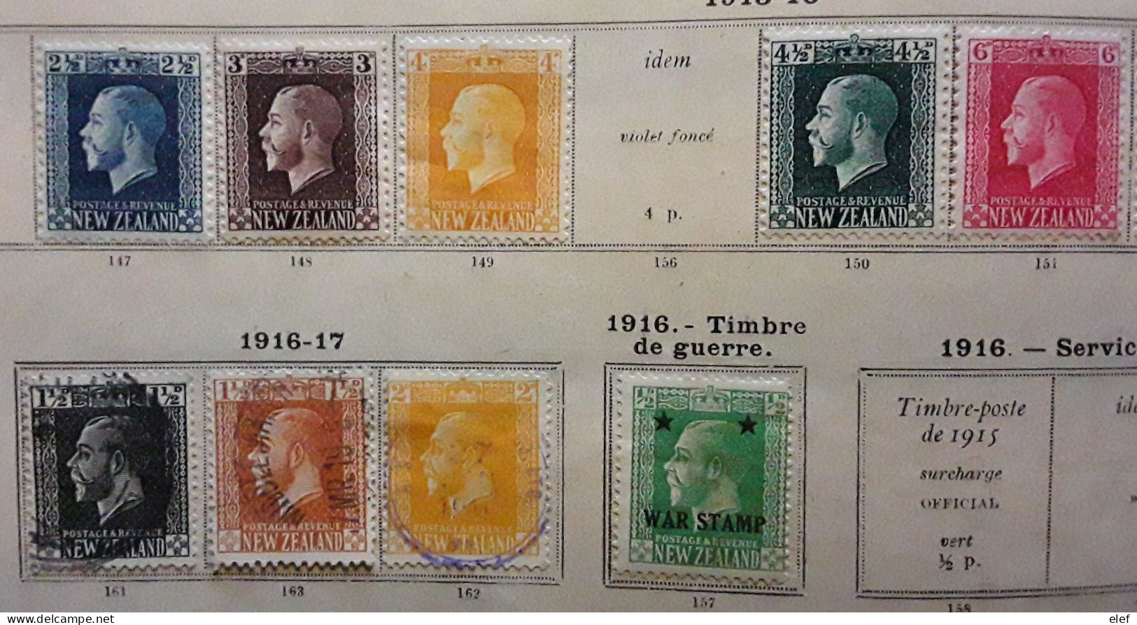 NEW ZEALAND 1906 - 1915,23 Timbres Neufs * MH / O Sur Page Album Ancienne Dont Official Service Taxe TB Cote 180 Euros - Collections, Lots & Séries