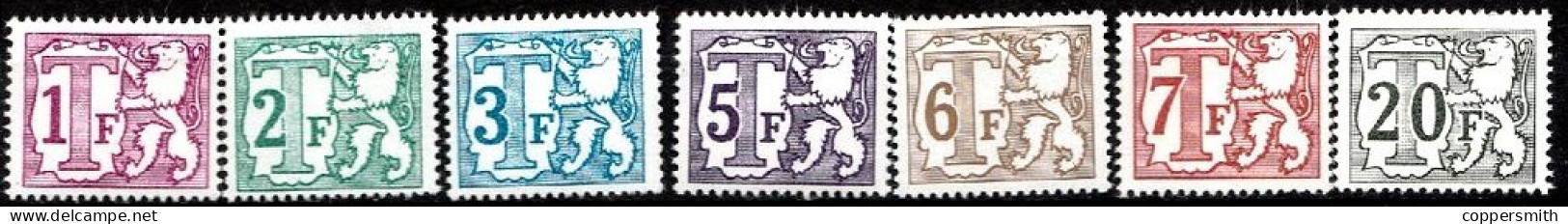 (033-34) Belgium / Belgique / Postage Dues / Timbre-taxe / Lions / Löwe  ** / Mnh  Michel PM 56-62 - Ongebruikt