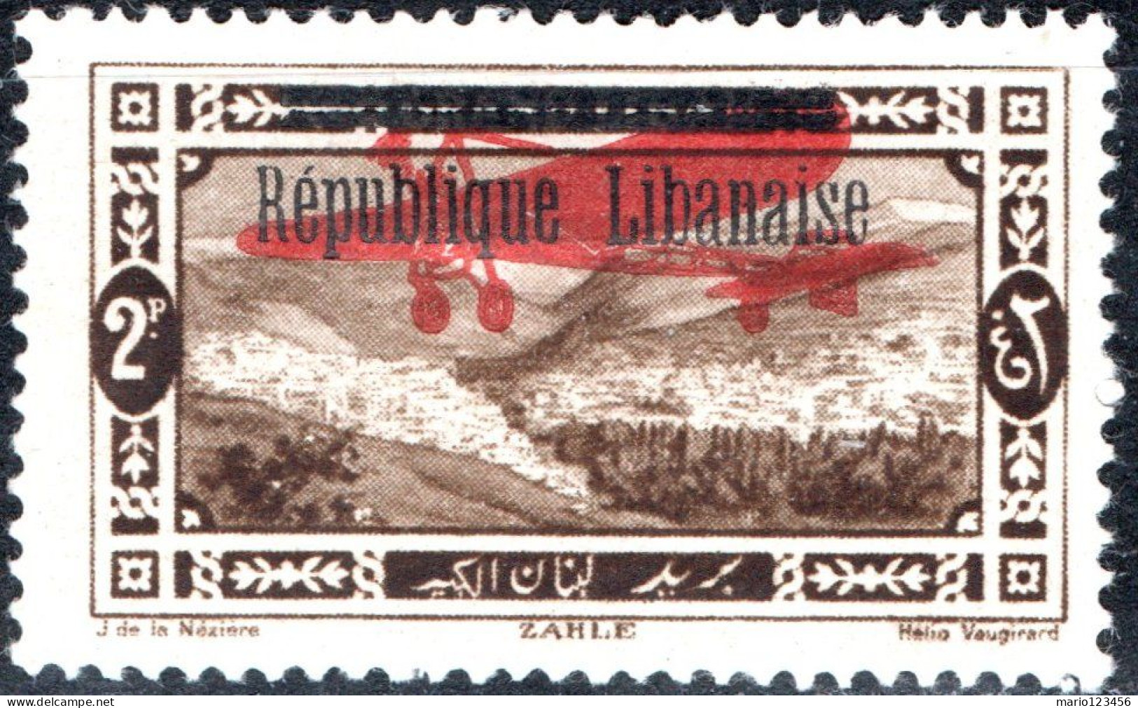 LIBANO, LEBANON, POSTA AEREA, AIRMAIL, PAESAGGI, LANDSCAPES, 1927, NUOVI (MLH*) Scott:LB C17, Yt:FR-LB PA21 - Nuevos