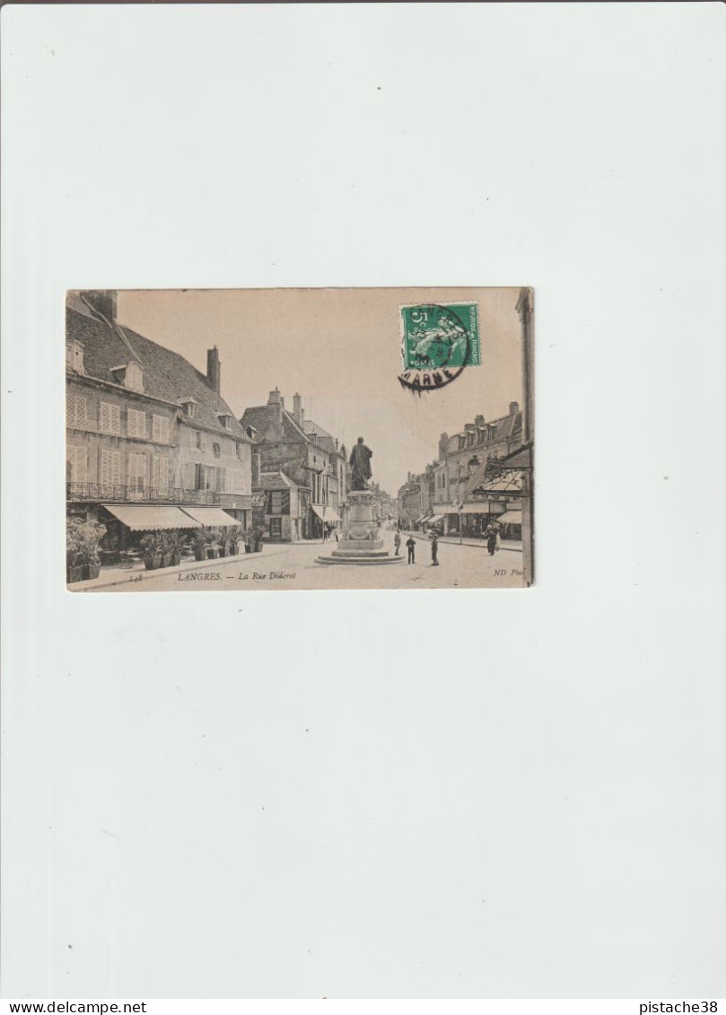 52 - LANGRES, La Rue Diderot Avec Animation, Voir 2 Scans - Caffé