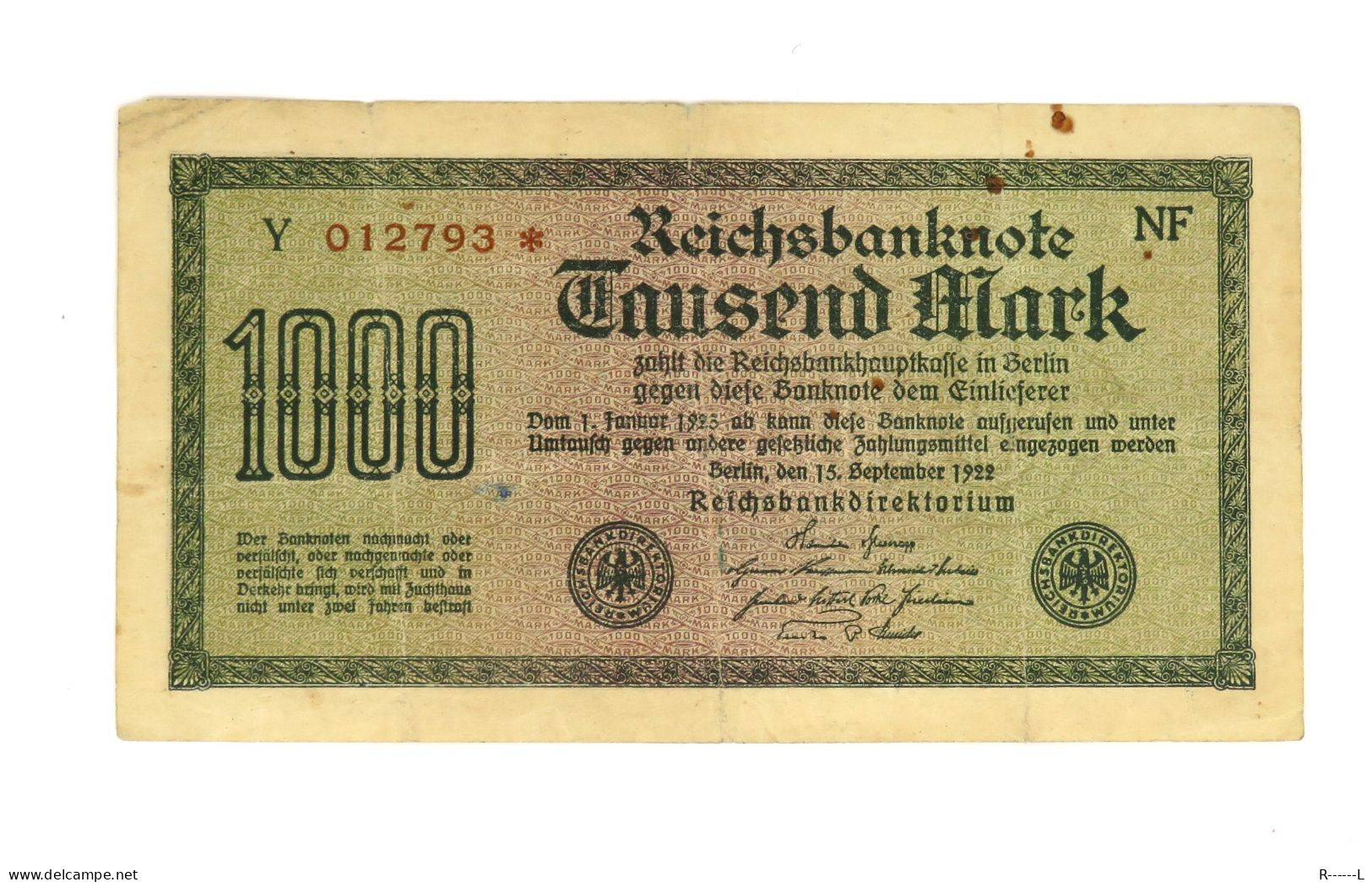 1000 Mark Berlin1922 - 1000 Mark