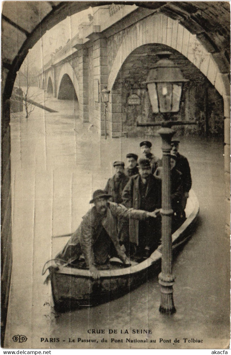 CPA Paris Pont National Pont De Tolbiac Inondations (1390814) - La Crecida Del Sena De 1910