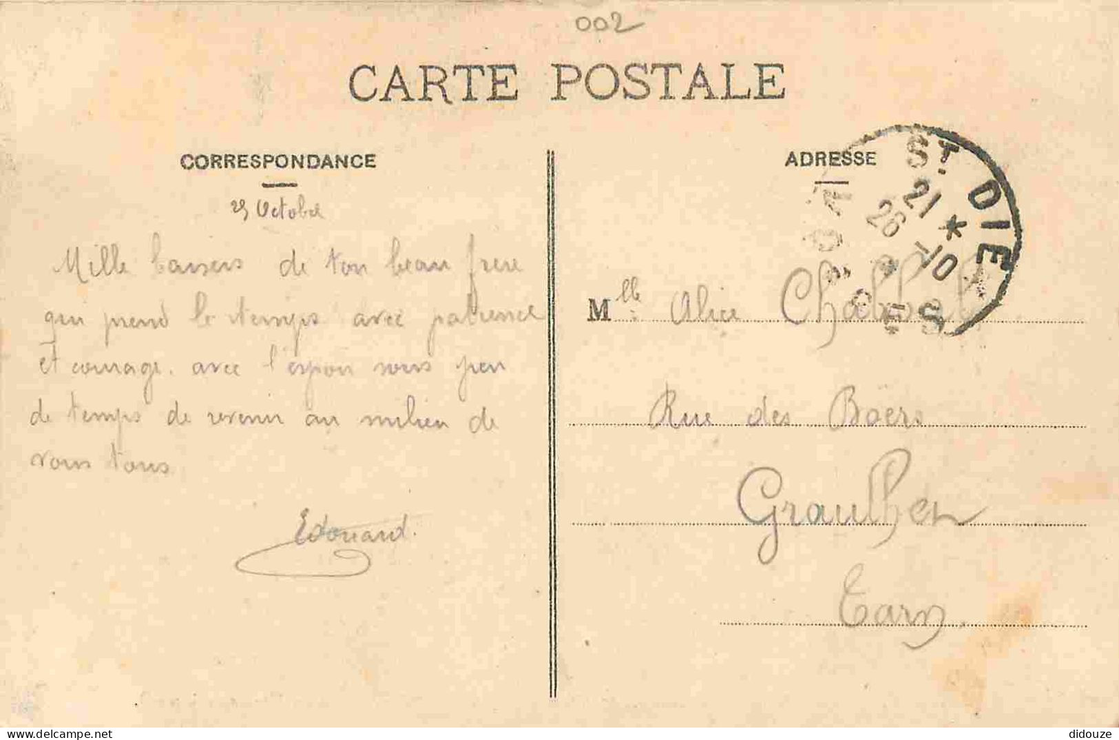 88 - Saint Dié - Caserne Kellermann - 3e Bataillon De Chasseurs à Pied - Animée - Militaria - Correspondance - CPA - Voi - Saint Die