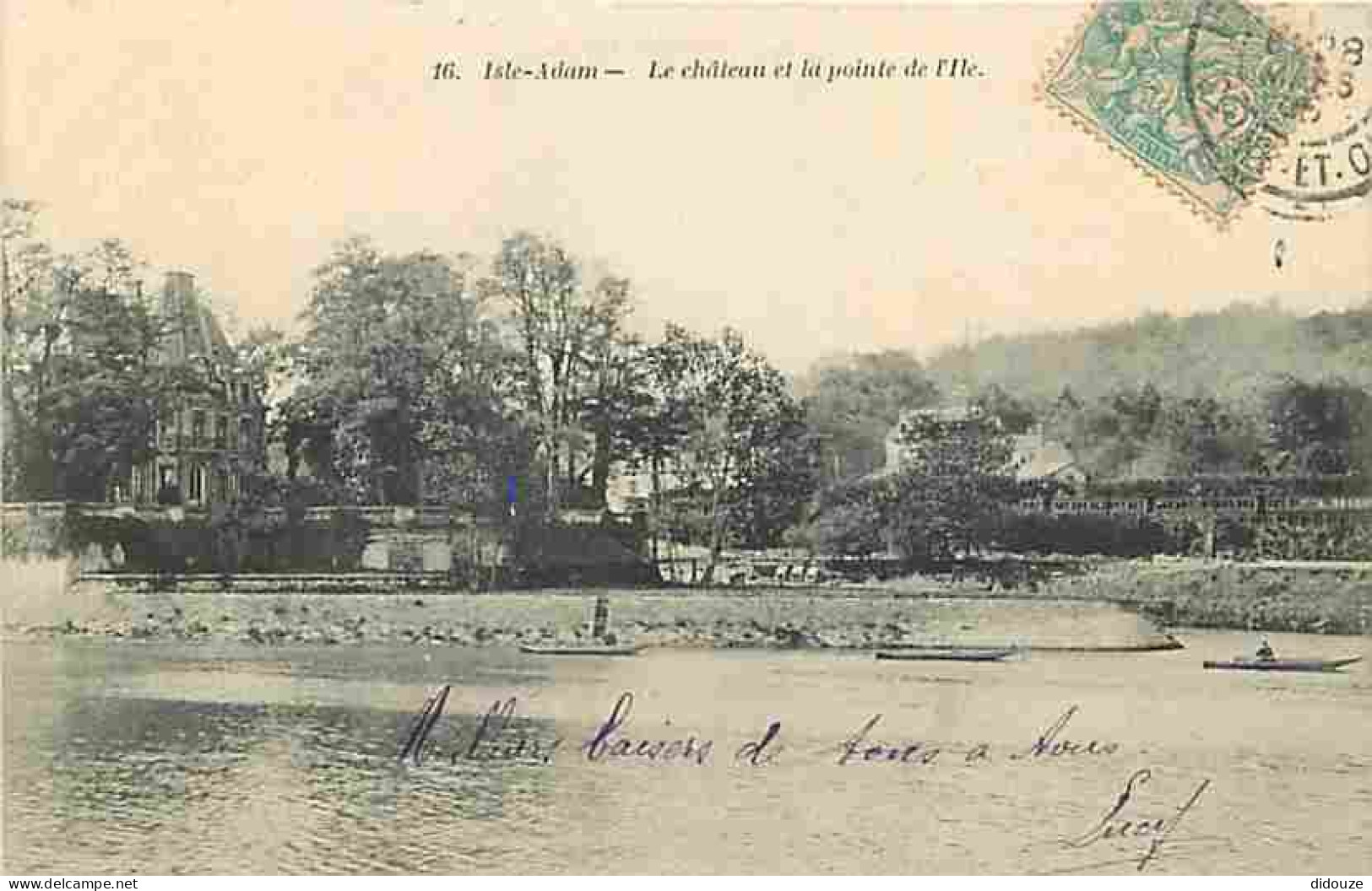 95 - L'Isle D'Adam - Le Château Et La Pointe De L'Ile - CPA - Voir Scans Recto-Verso - L'Isle Adam