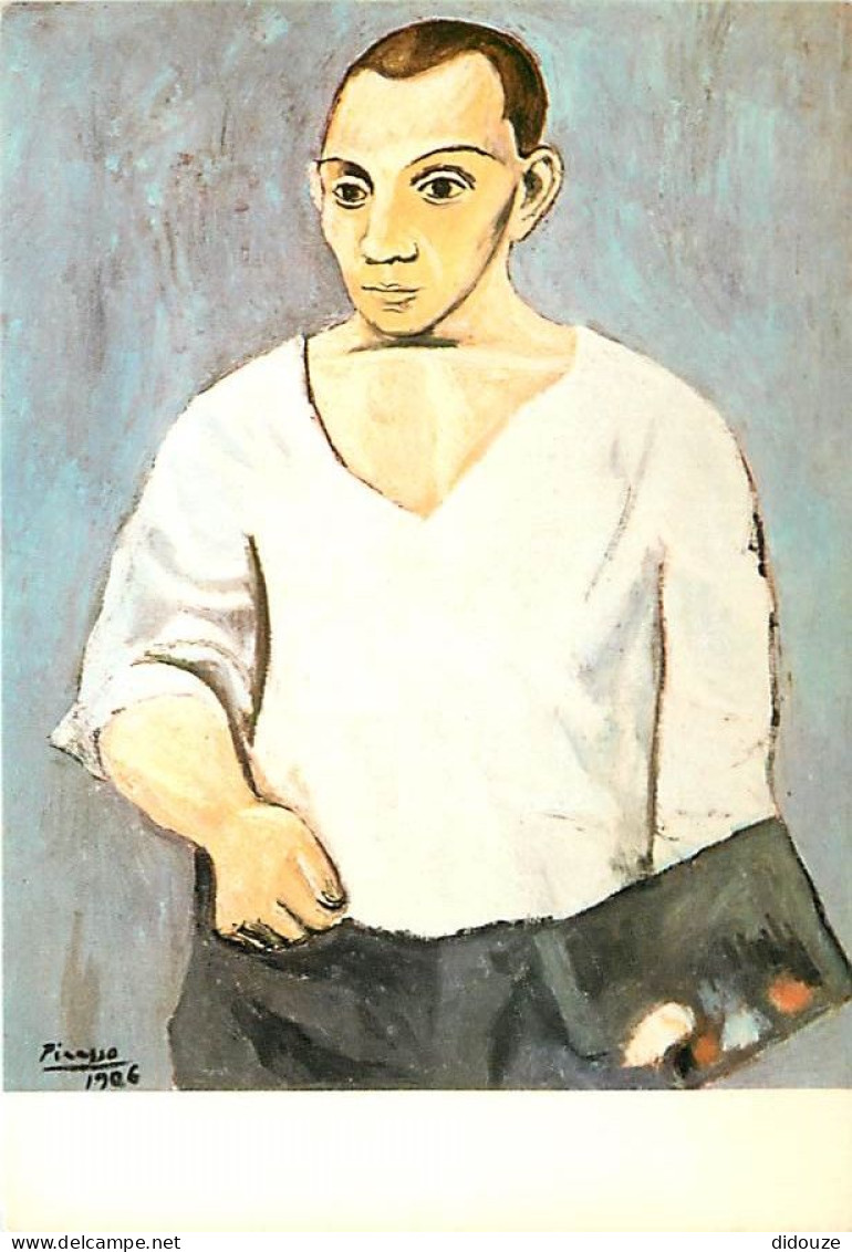 Art - Peinture - Pablo Picasso - Autoportrait - Autorretrato Con Paleta De Pintor En La Mano - Carte Neuve - CPM - Voir  - Peintures & Tableaux