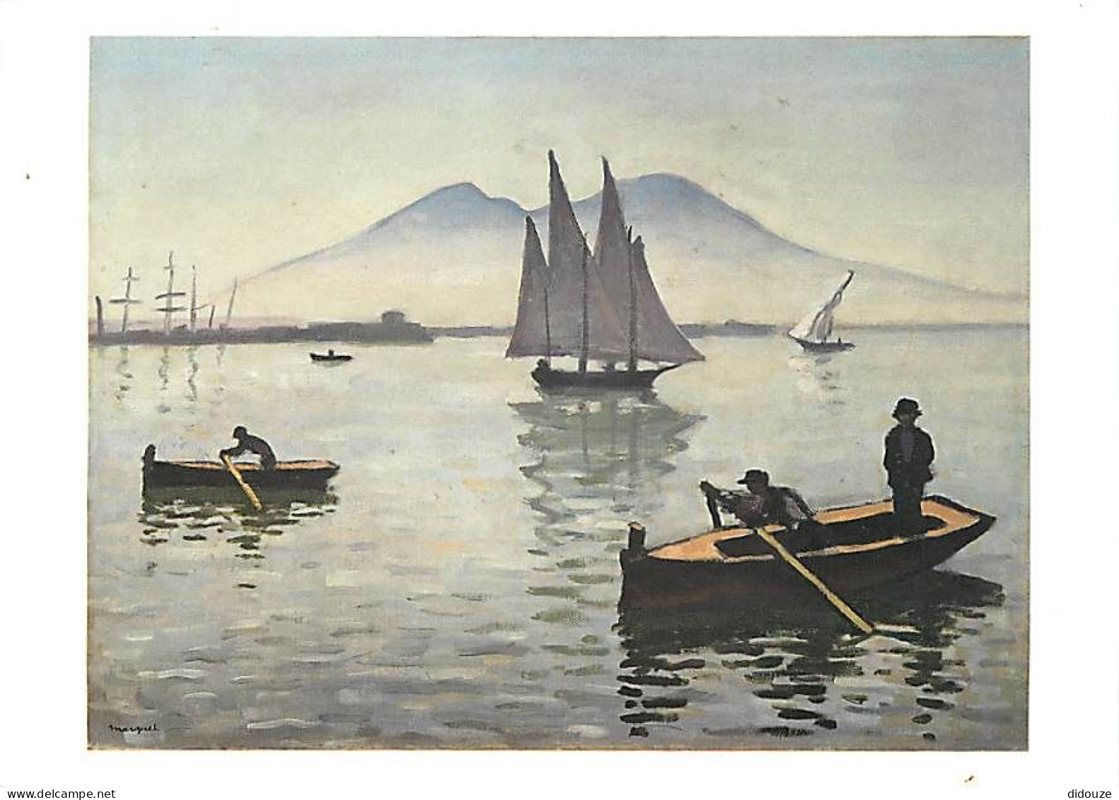 Art - Peinture - Albert Marquet - Naples , Le Voilier - Carte Neuve - CPM - Voir Scans Recto-Verso - Pintura & Cuadros