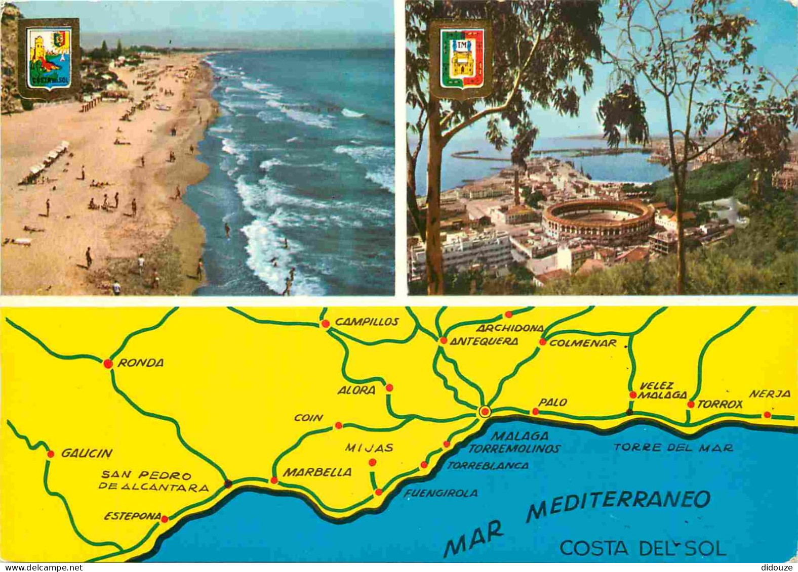 Espagne - Espana - Andalucia - Costa Del Sol - Multivues - Carte Géographique - CPM - Voir Scans Recto-Verso - Autres & Non Classés