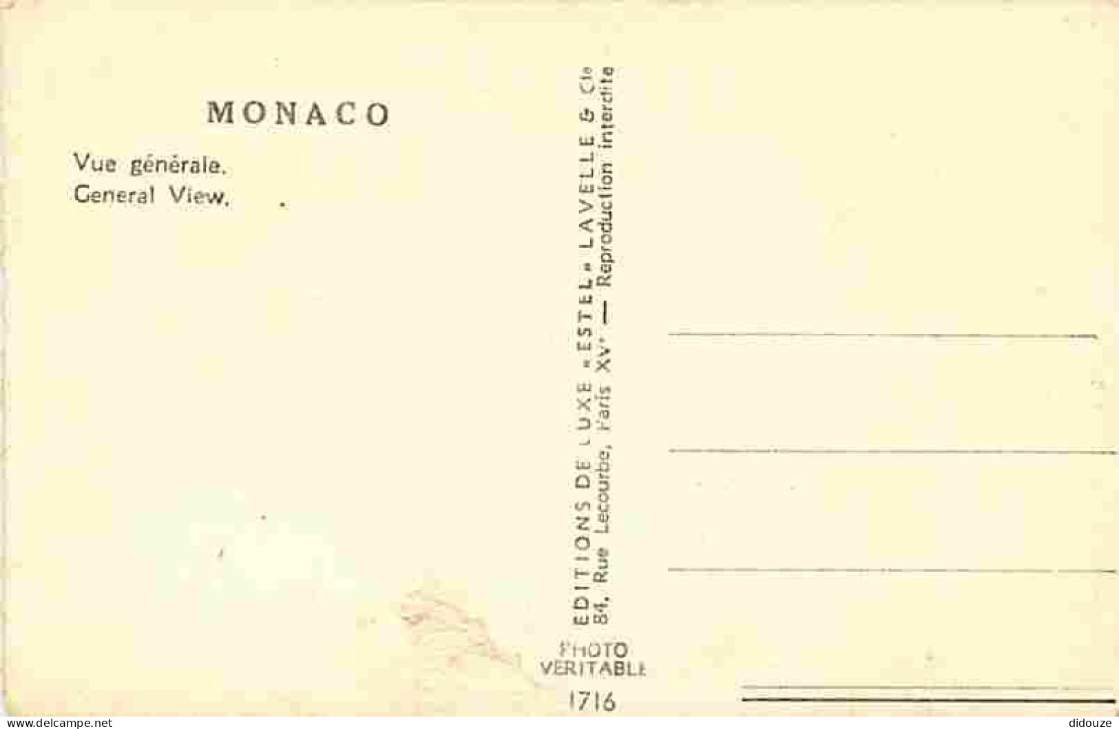 Monaco - Vue Générale - CPM - Voir Scans Recto-Verso - Mehransichten, Panoramakarten