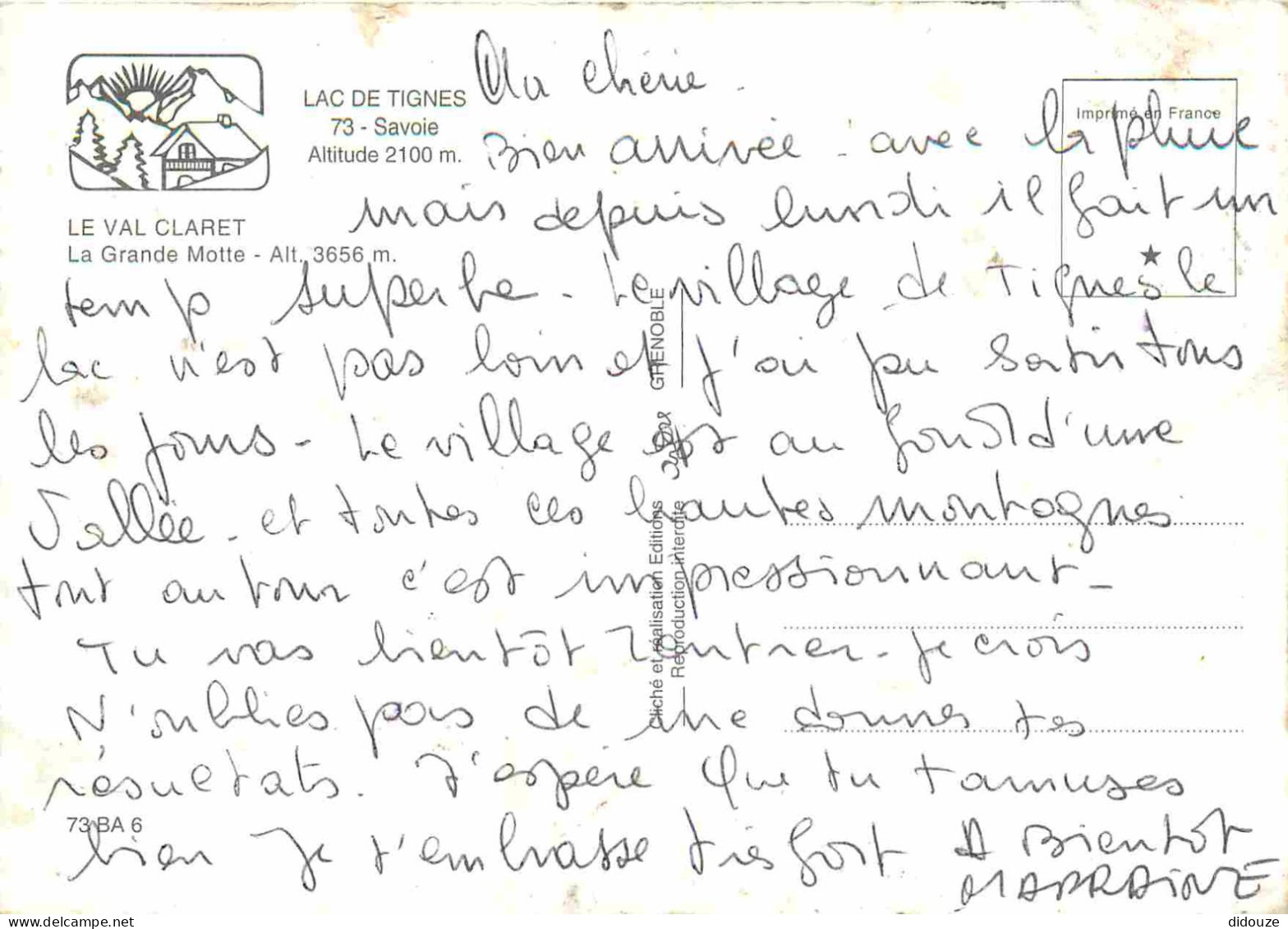 73 - Tignes - Val Claret - La Grande Motte - CPM - Voir Scans Recto-Verso - Other & Unclassified