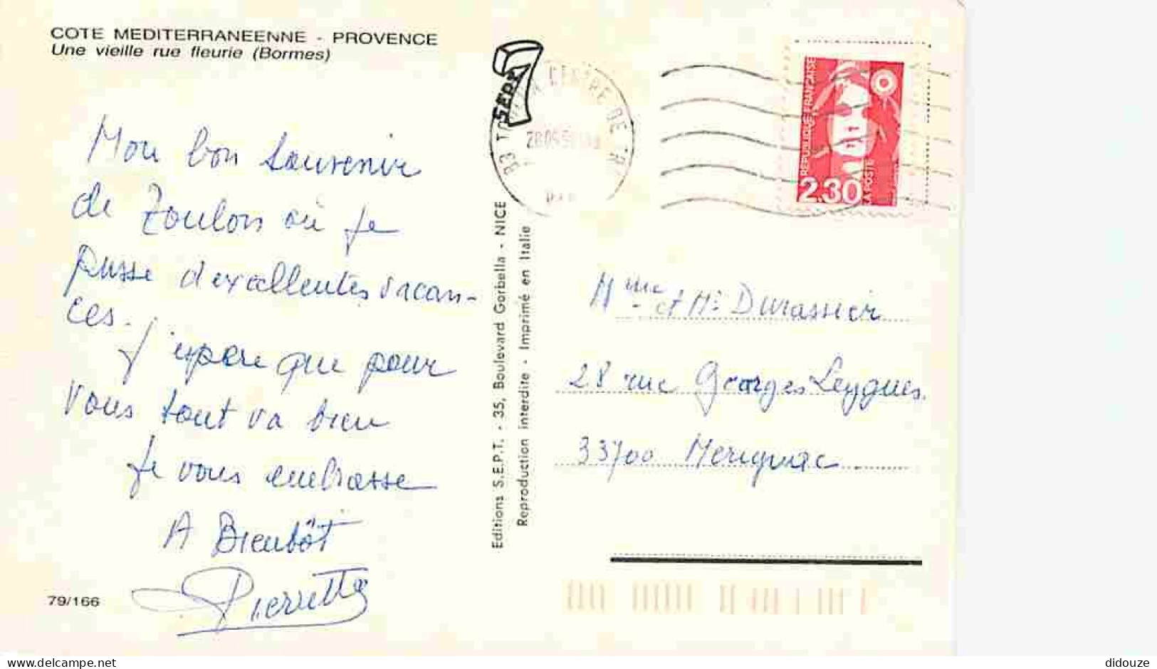 83 - Bormes Les Mimosas - Rue Fleurie - Fleurs - CPM - Voir Scans Recto-Verso - Bormes-les-Mimosas