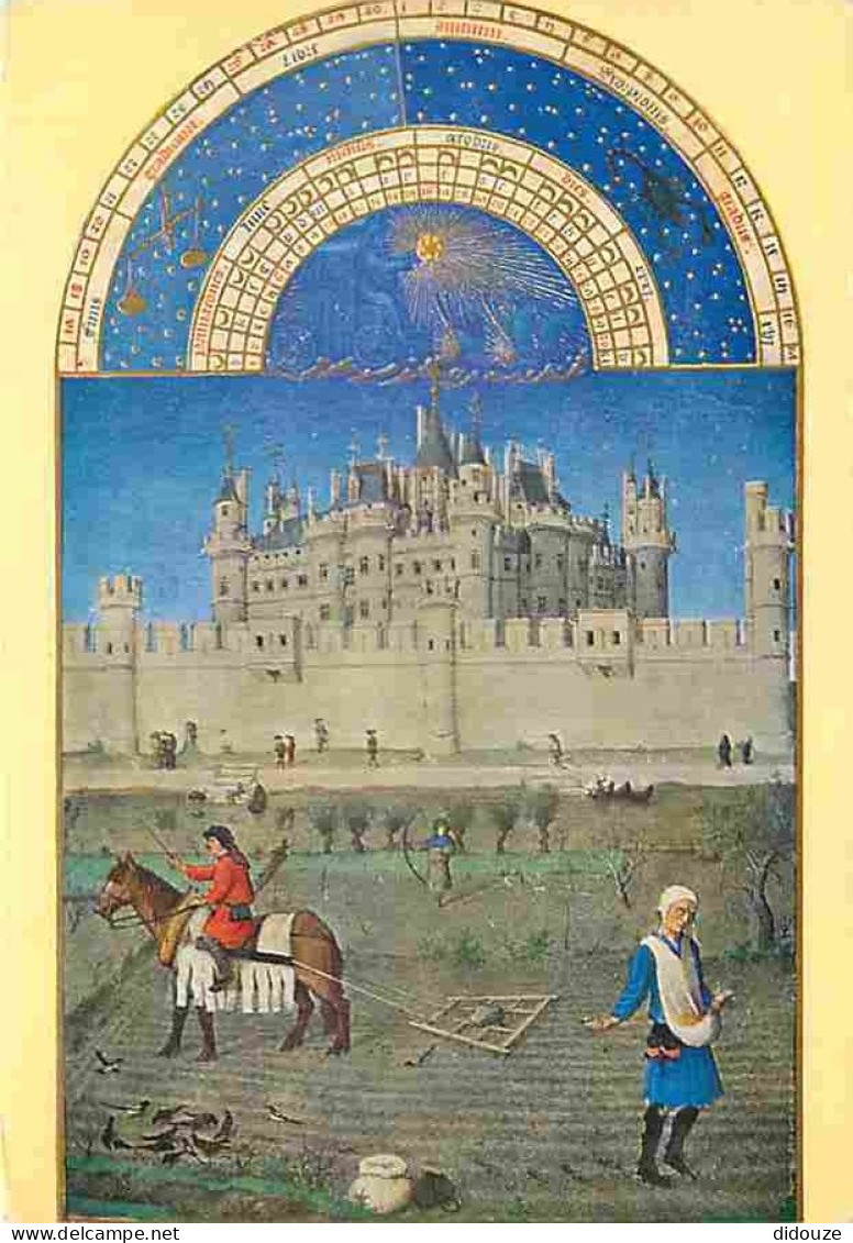 Art - Peinture - Les Très Riches Heures Du Duc De Berry - Octobre - Le Louvre - Les Semailles - CPM - Voir Scans Recto-V - Peintures & Tableaux