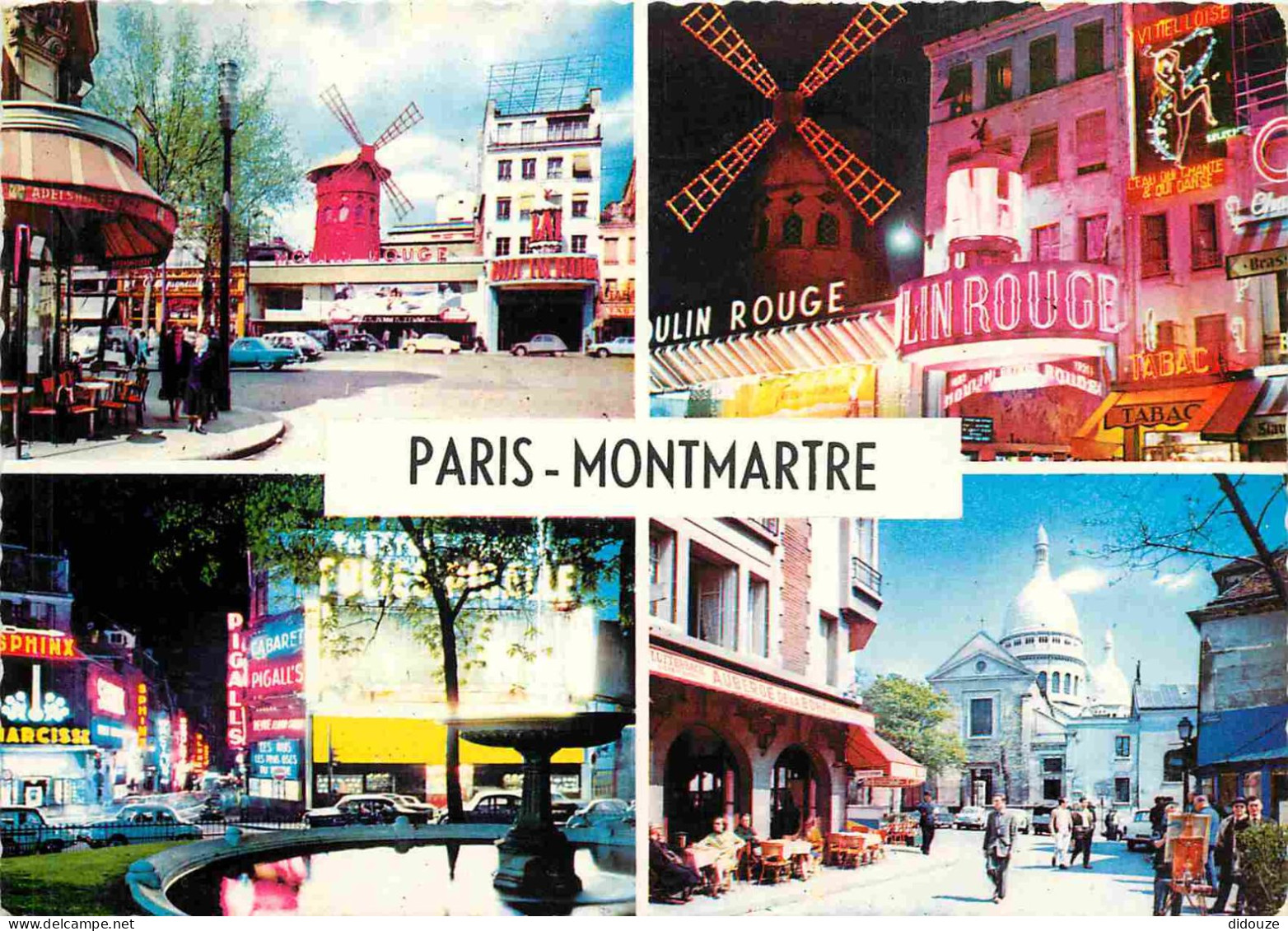 75 - Paris - Montmartre - Multivues - Carte Dentelée - CPSM Grand Format - Voir Scans Recto-Verso - Multi-vues, Vues Panoramiques