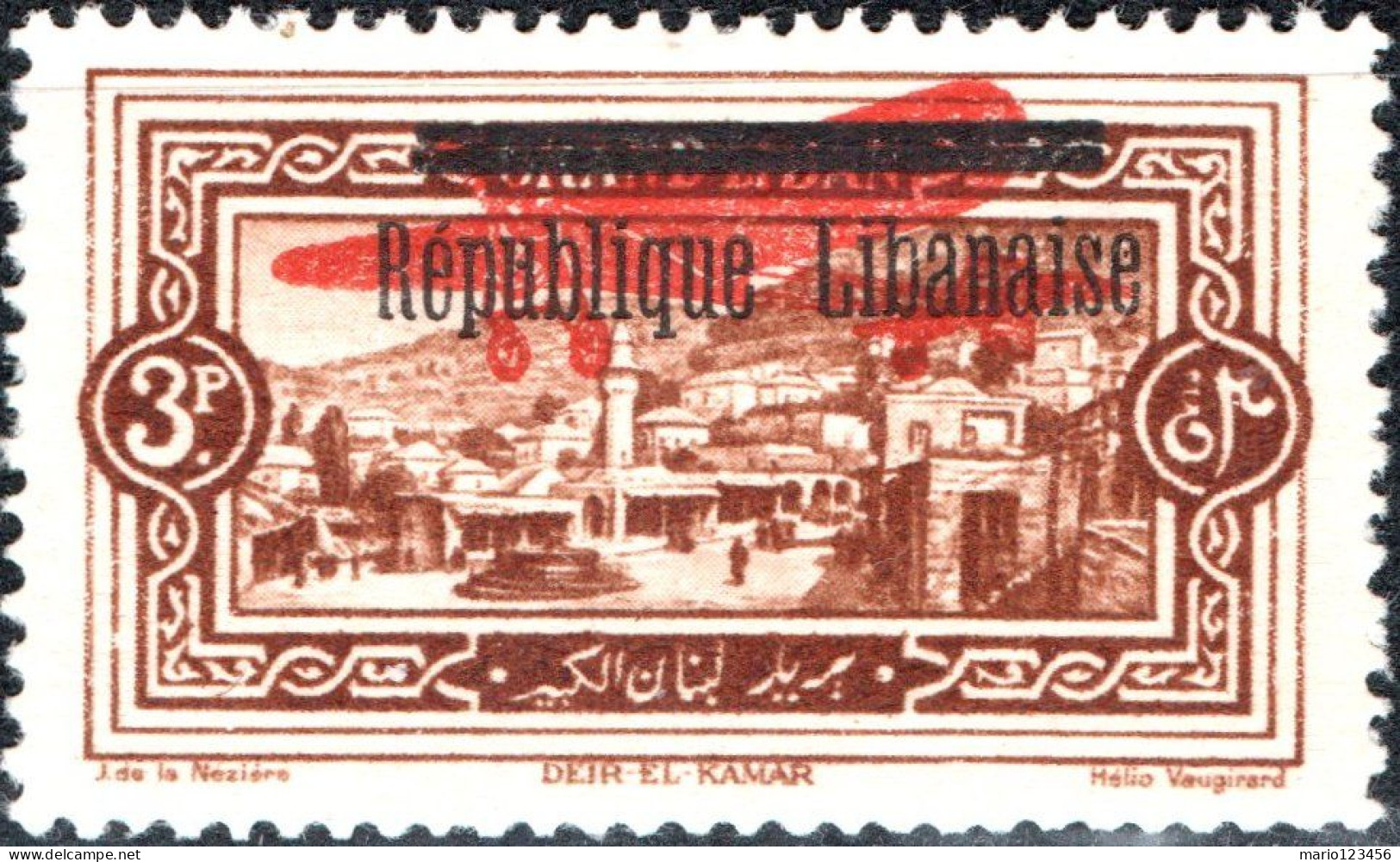 LIBANO, LEBANON, POSTA AEREA, AIRMAIL, PAESAGGI, LANDSCAPES, 1927, NUOVI (MLH*) Scott:LB C18, Yt:FR-LB PA22 - Neufs