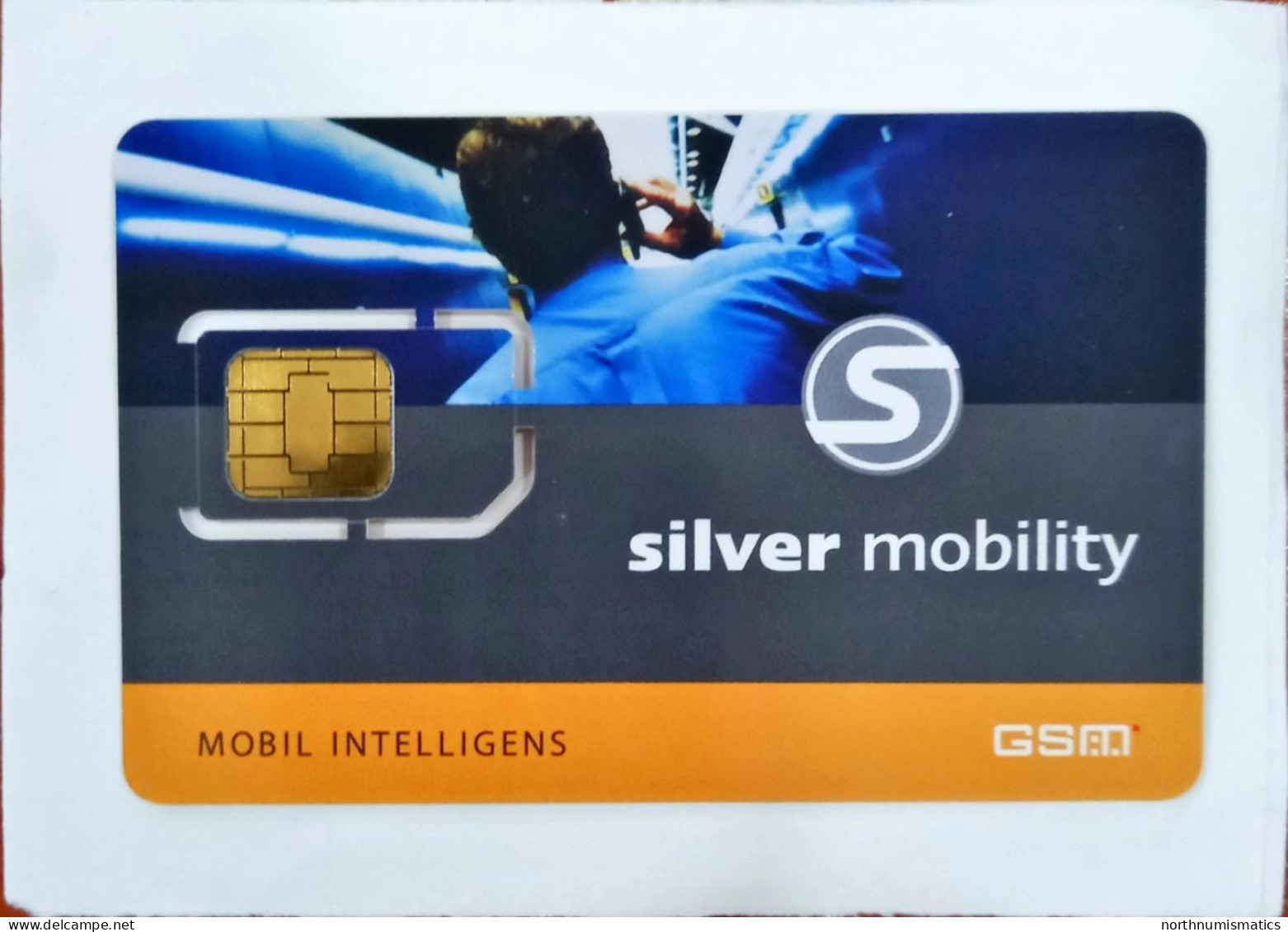 Silver Mobility  Gsm  Original Chip Sim Card Stained - Verzamelingen