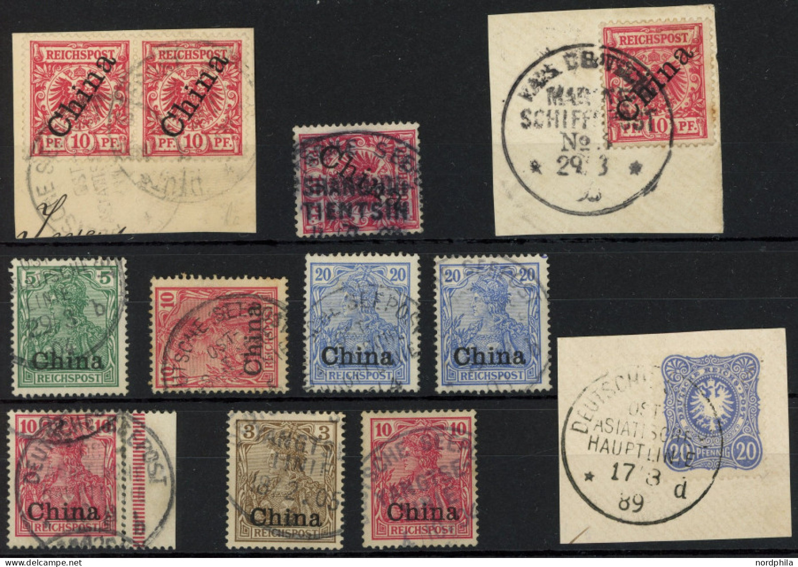 DP CHINA O,BrfStk , Seepoststempel: Partie Von 11 Werten, Dabei 2x YANGTSEE LINIE, Meist Pracht - China (oficinas)