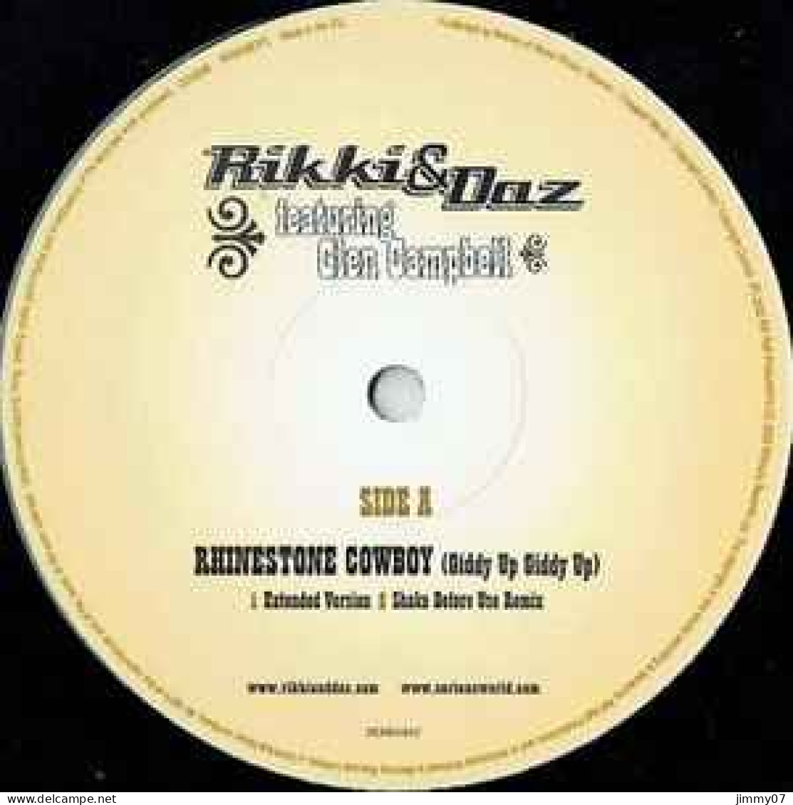 Rikki & Daz Featuring Glen Campbell - Rhinestone Cowboy (Giddy Up Giddy Up) (12") - 45 Toeren - Maxi-Single